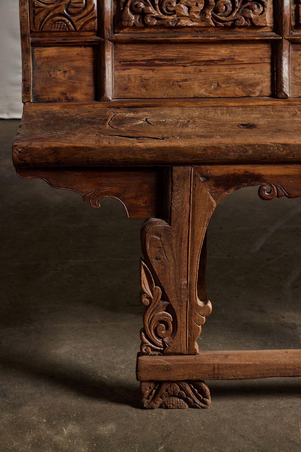 Wood 19th Century Chinese Theater Bench