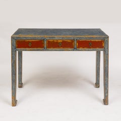 19th Century Chinese Three Drawer Console