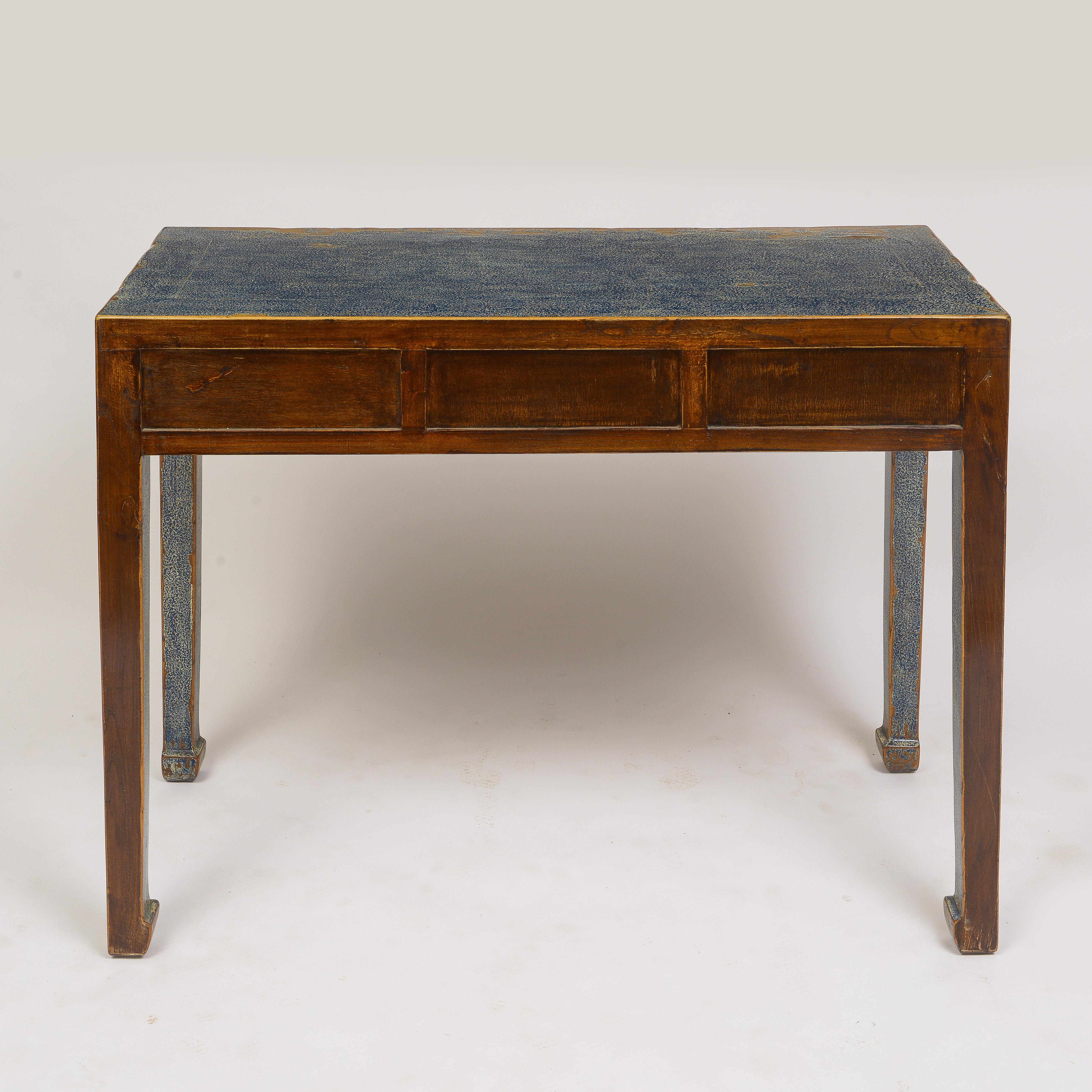 Hand-Crafted 19th Century Chinese Three Drawer Console For Sale