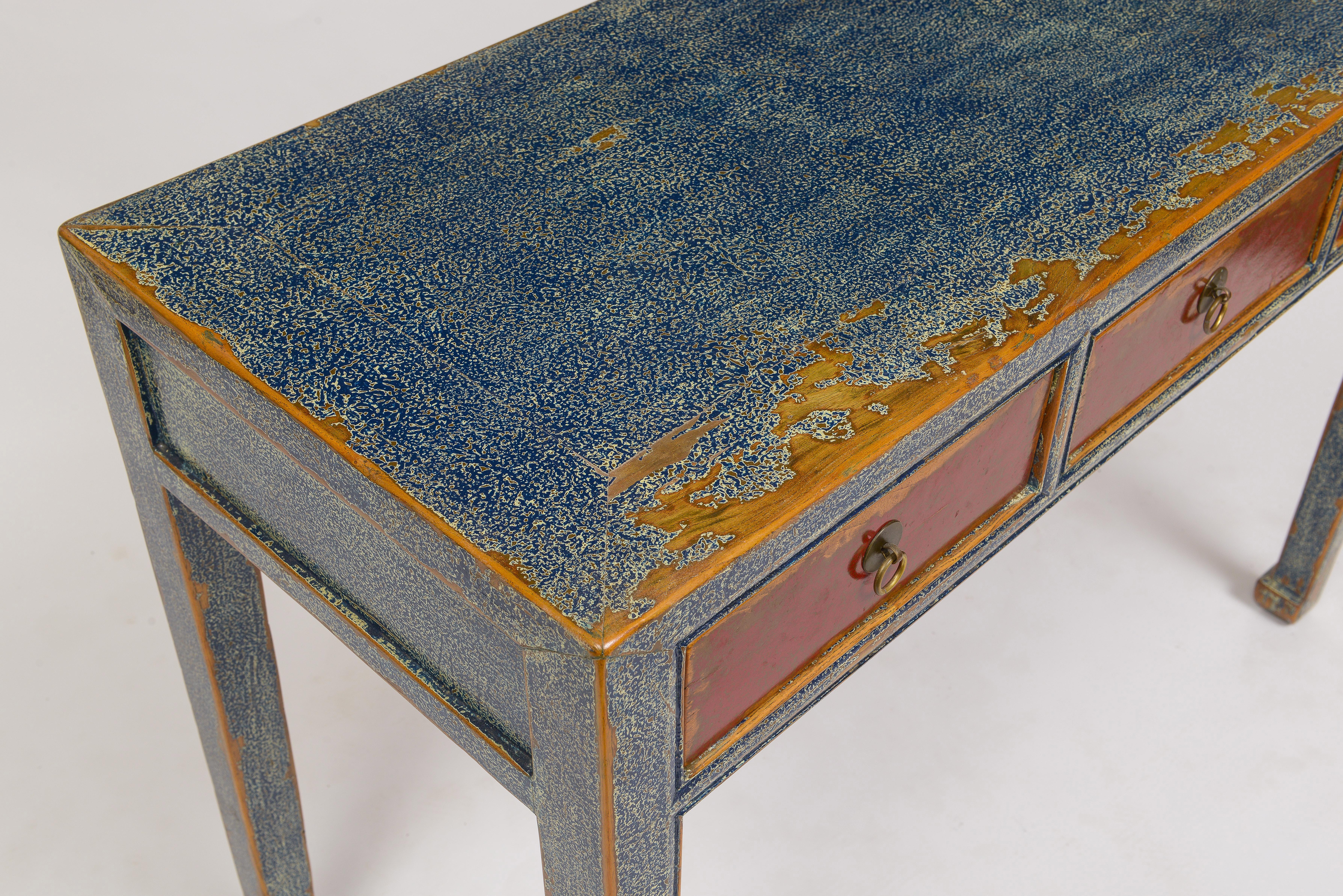 19th Century Chinese Three Drawer Console For Sale 1