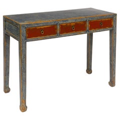 Antique 19th Century Chinese Three Drawer Console