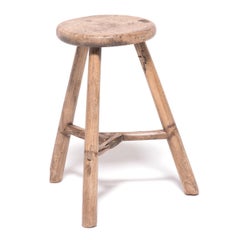 19th Century, Chinese Three Leg Round Stool