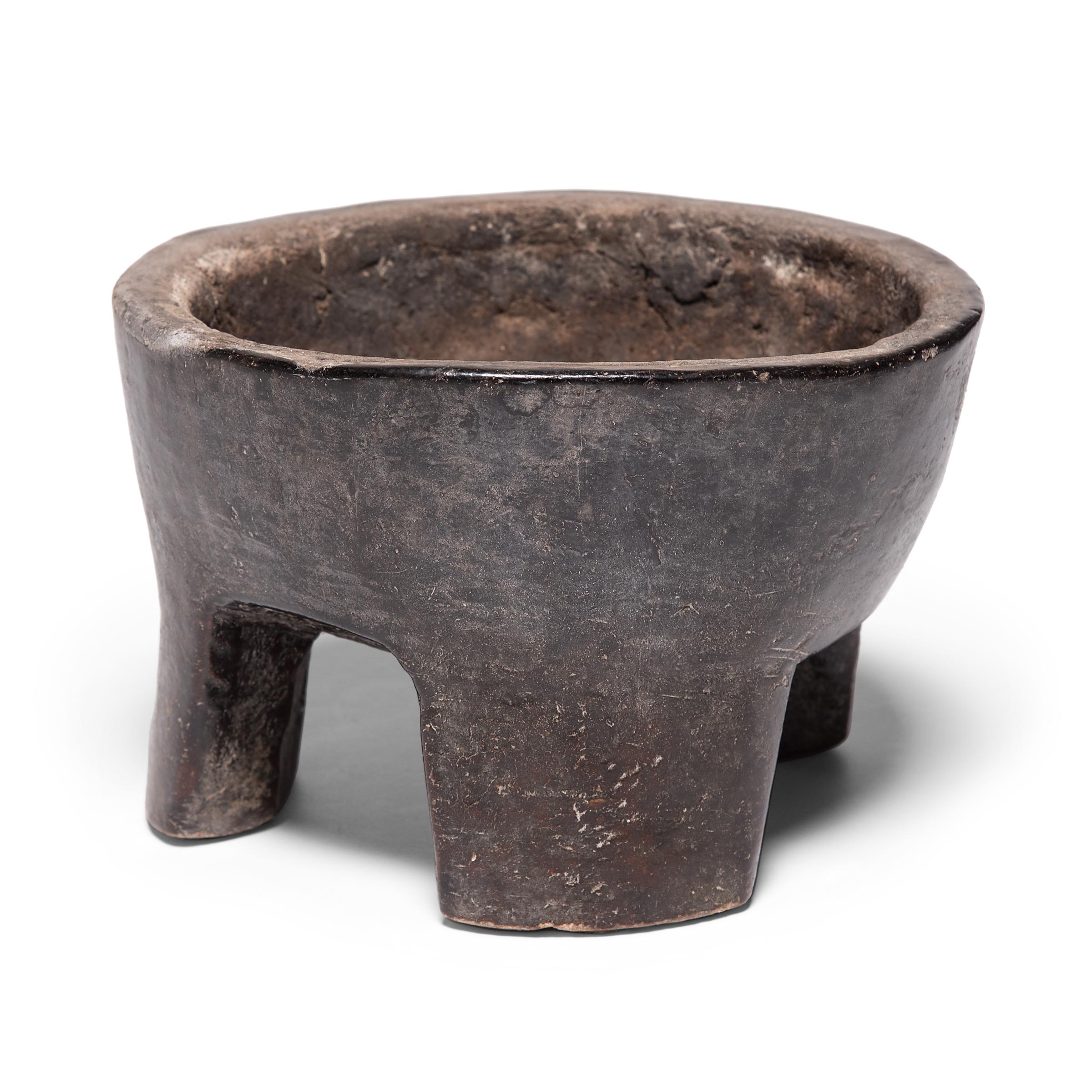 Designed to hold burning incense, censer bowls have been used throughout China for thousands of years. Incense made from dried aromatic plants and essential oils would be burned within the home to cleanse interiors and honor ancestors during ritual
