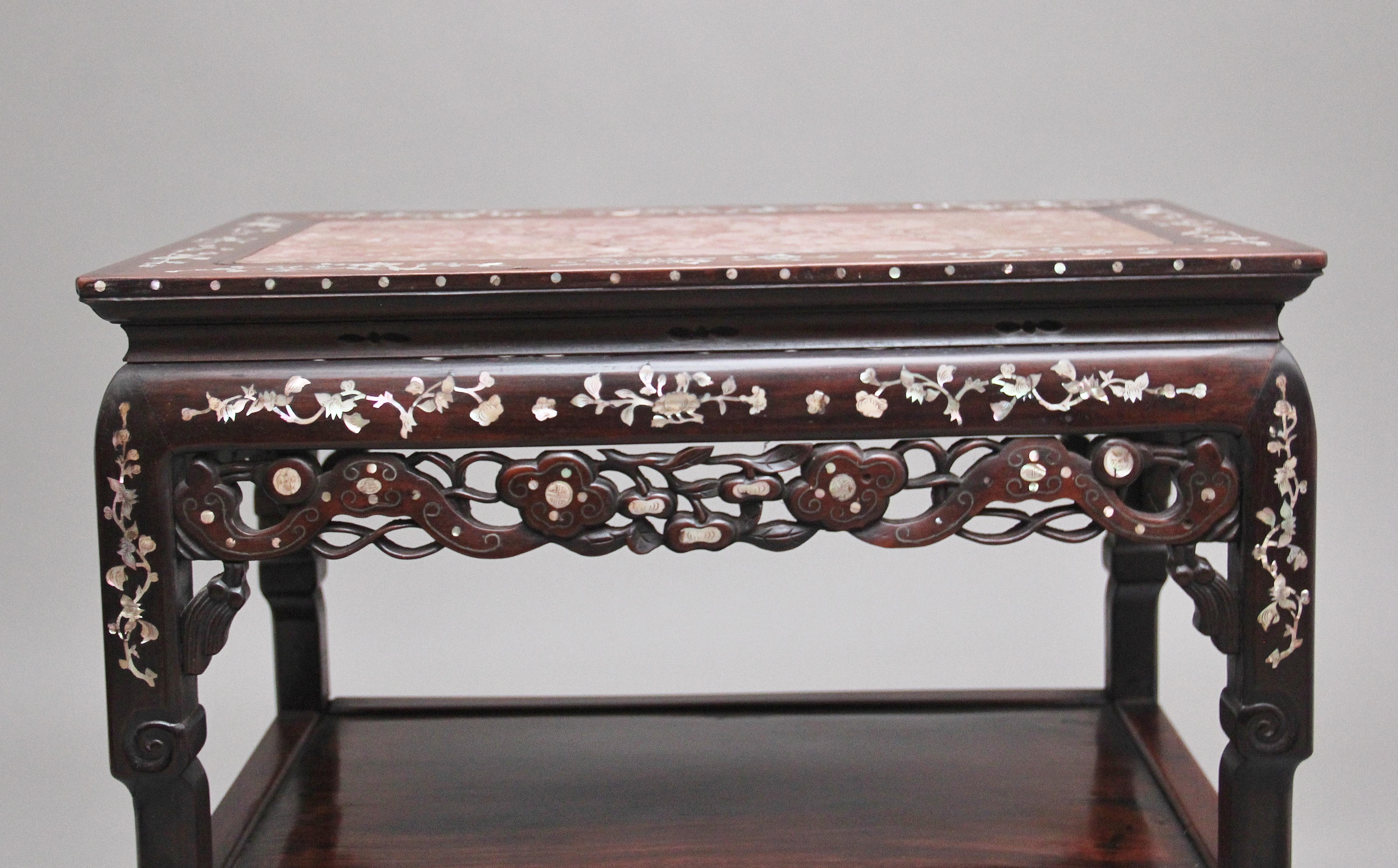 Late 19th Century 19th Century Chinese Three Tier Occasional Table For Sale