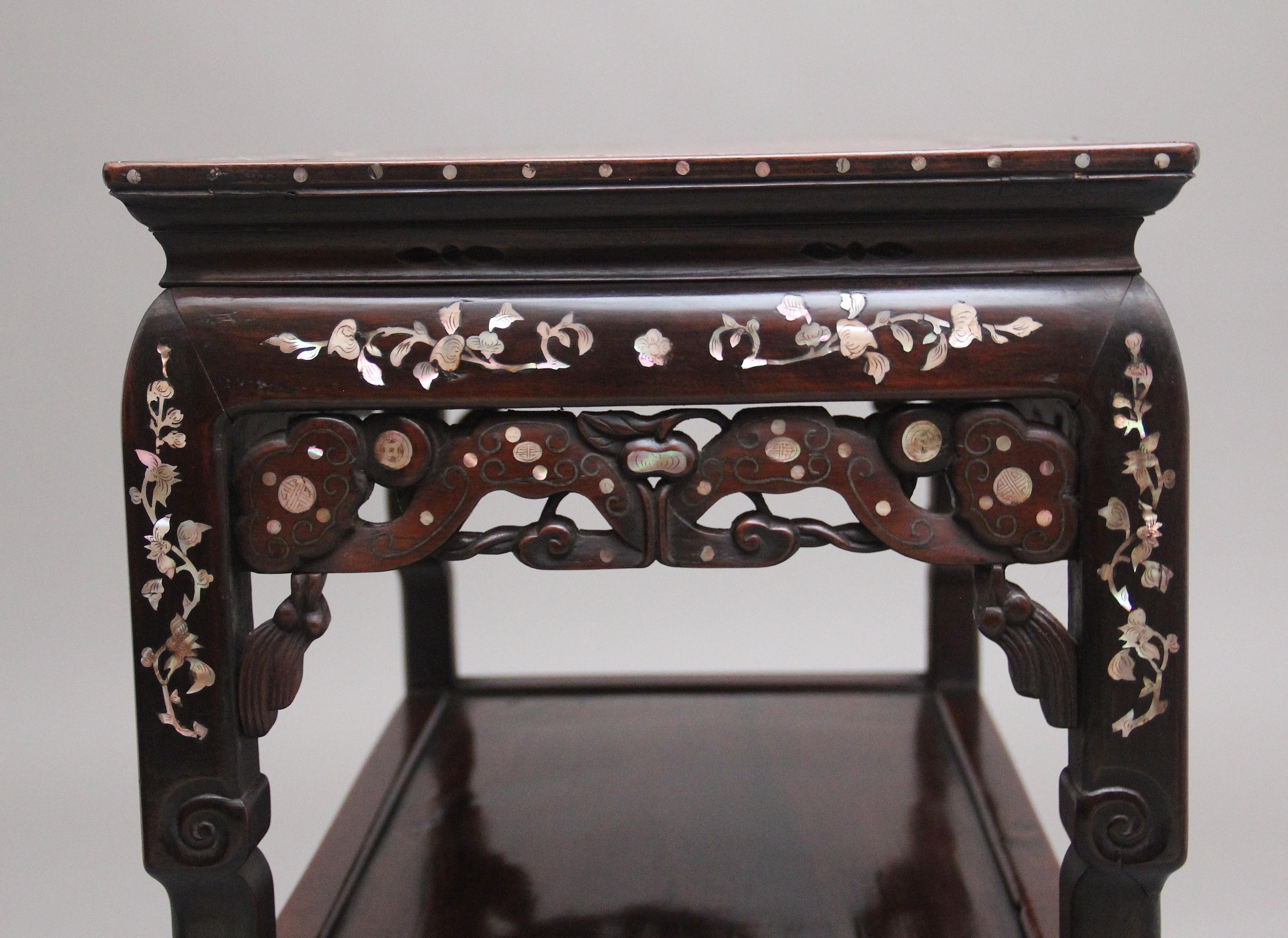 19th Century Chinese Three Tier Occasional Table For Sale 2