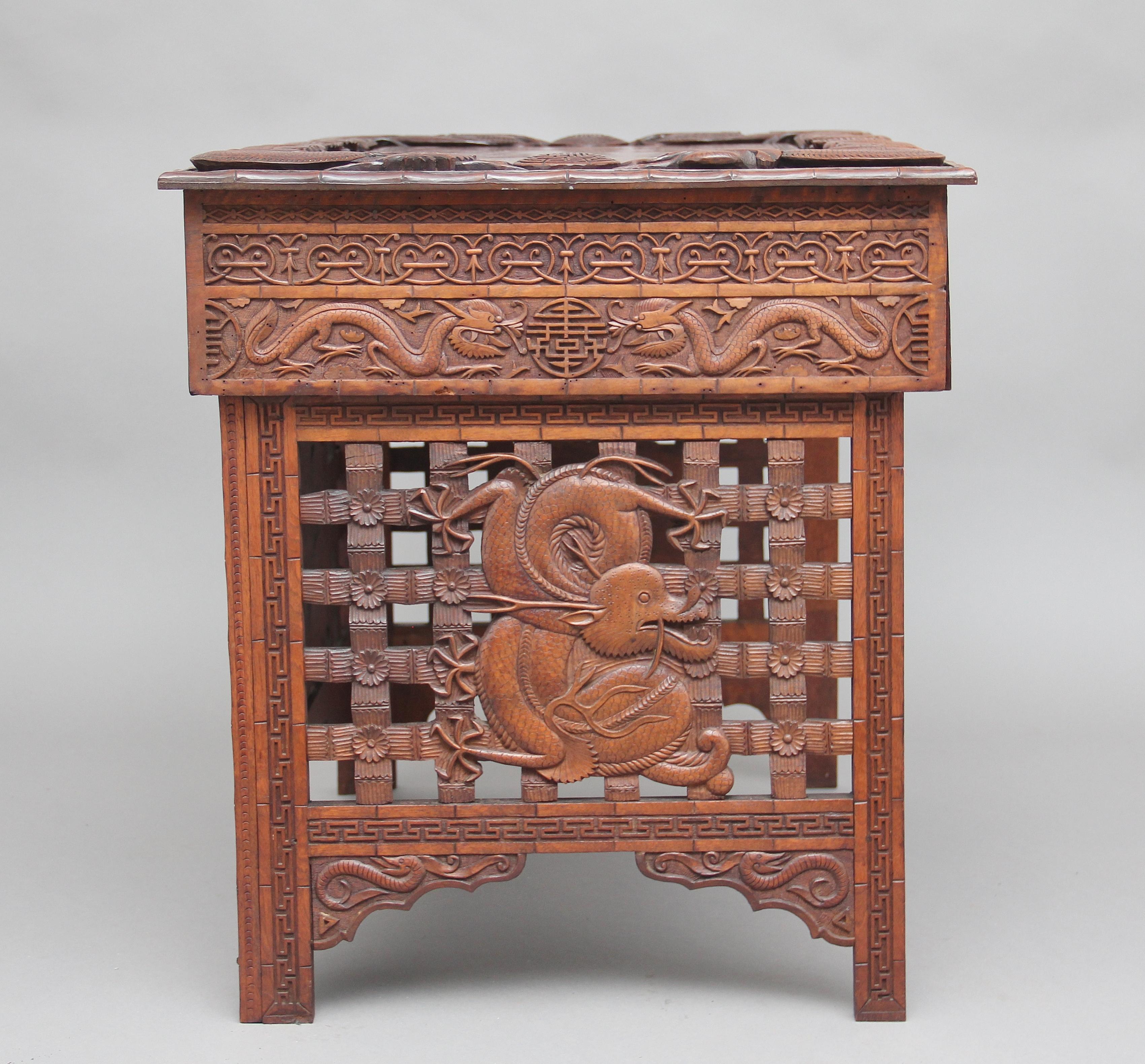 Hardwood 19th Century Chinese Traveling Scribes Desk