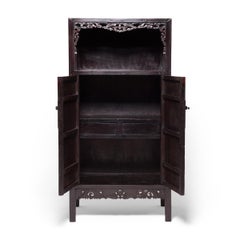 Chinese Triple Bat Book Cabinet, c. 1850