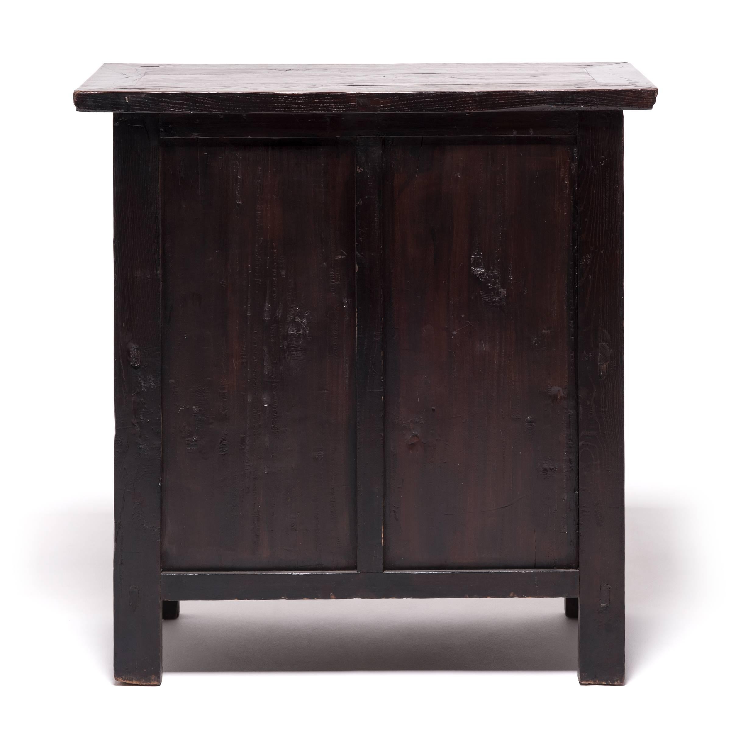 19th Century Chinese Two-Door Cabinet In Good Condition In Chicago, IL