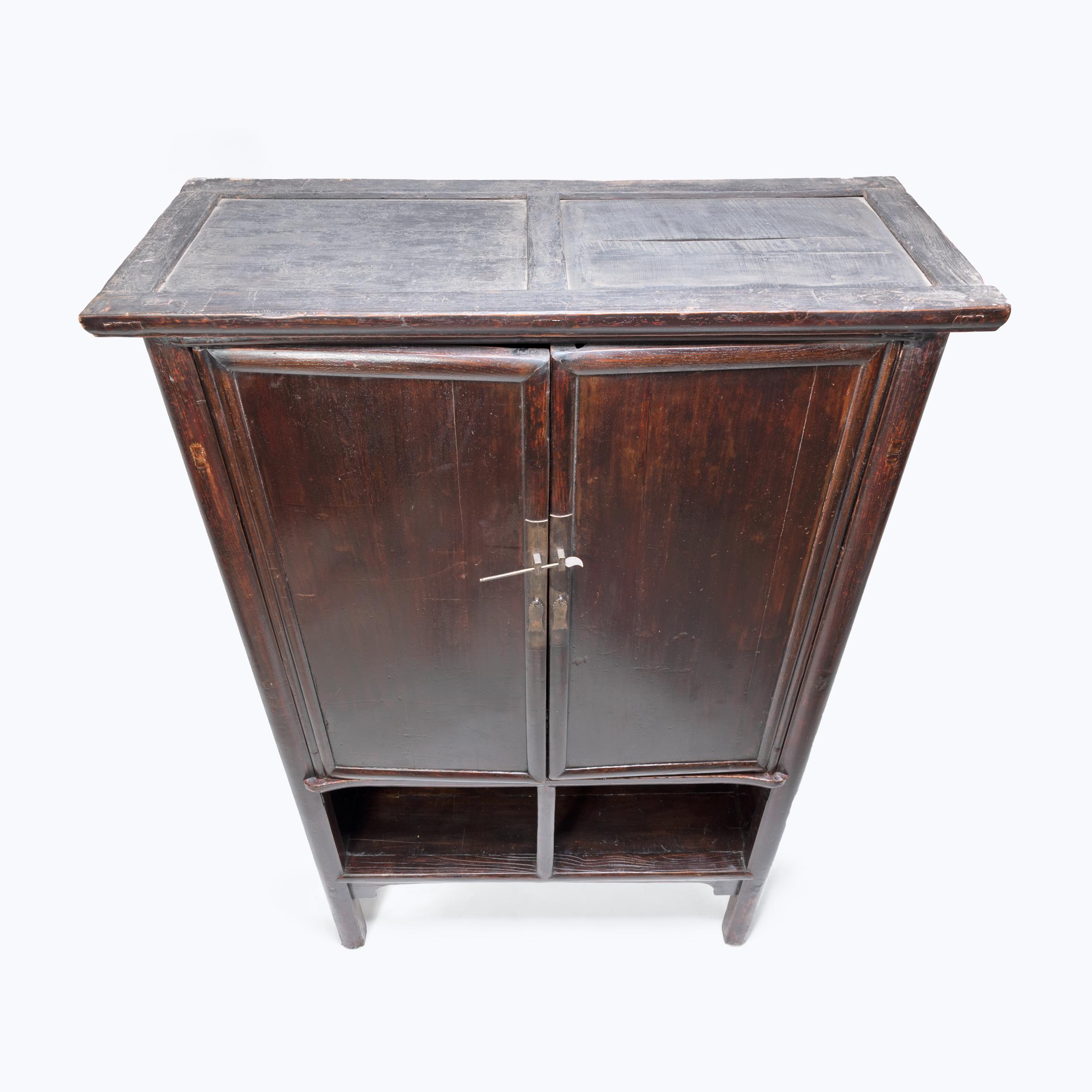 Brass Chinese Two-Door Cabinet, c. 1850 For Sale