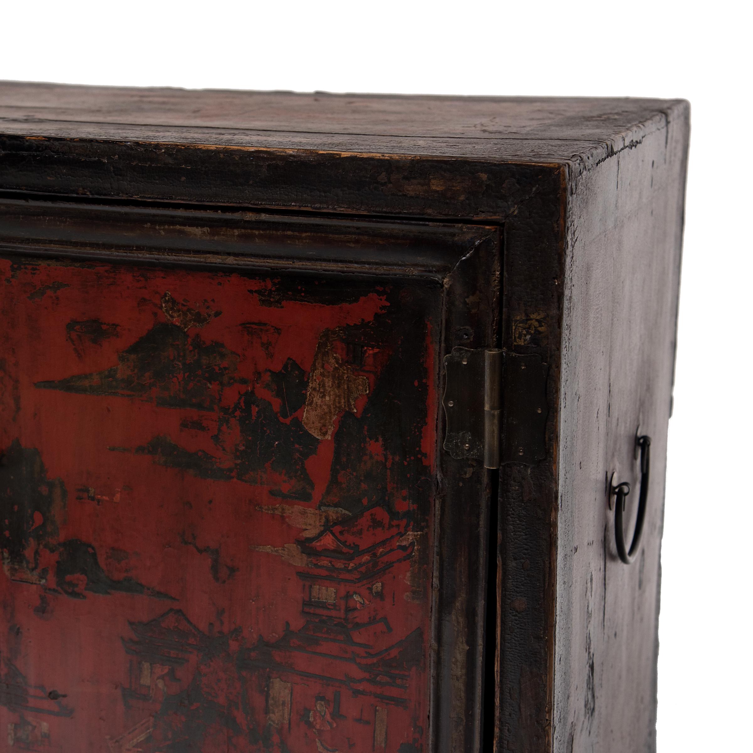 19th Century Chinese Two-Door Painted Chest 4