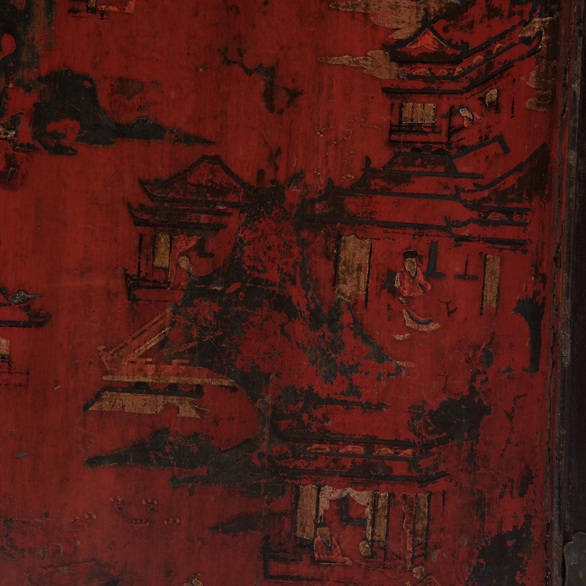 19th Century Chinese Two-Door Painted Chest 1