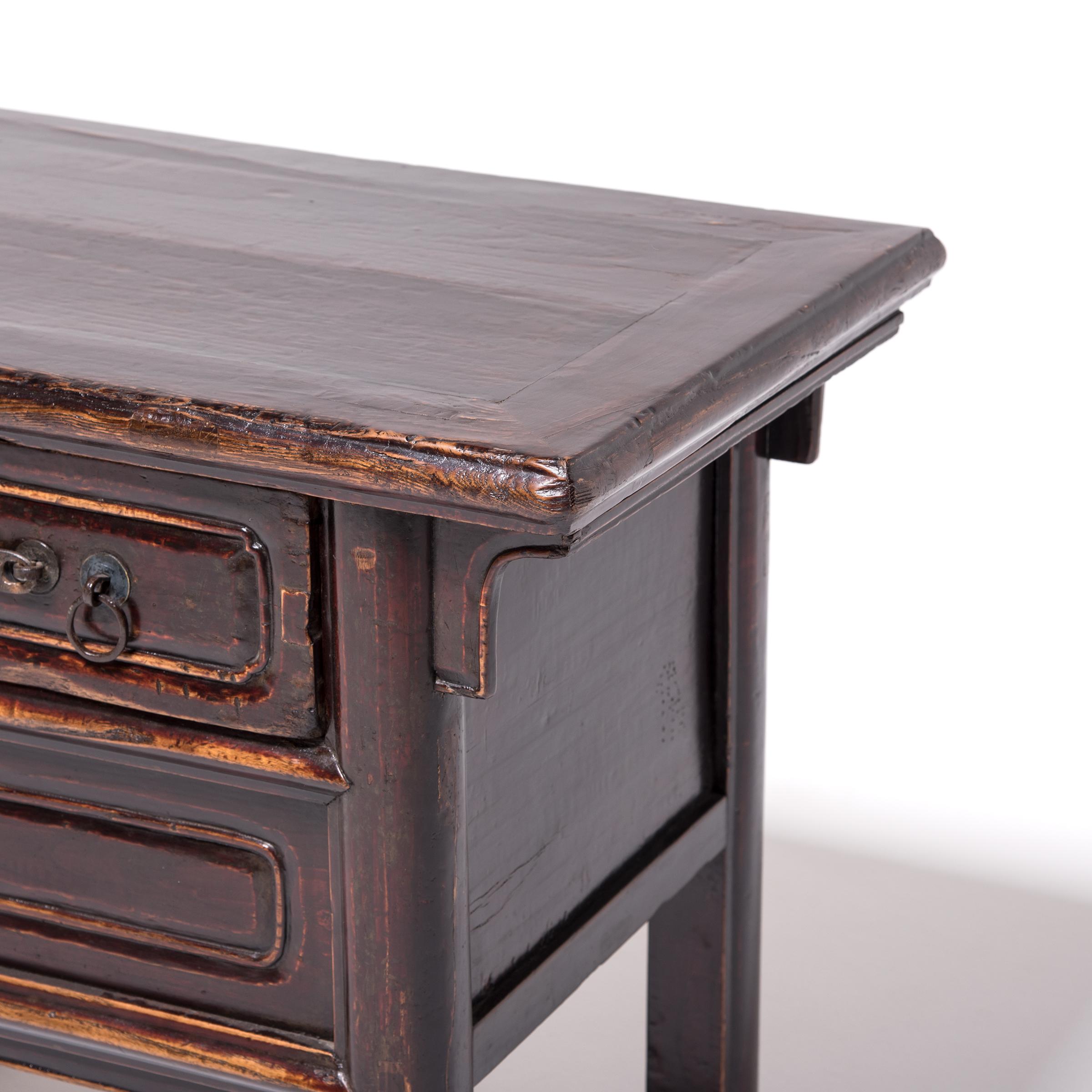 19th Century Chinese Two Drawer Low Table 1