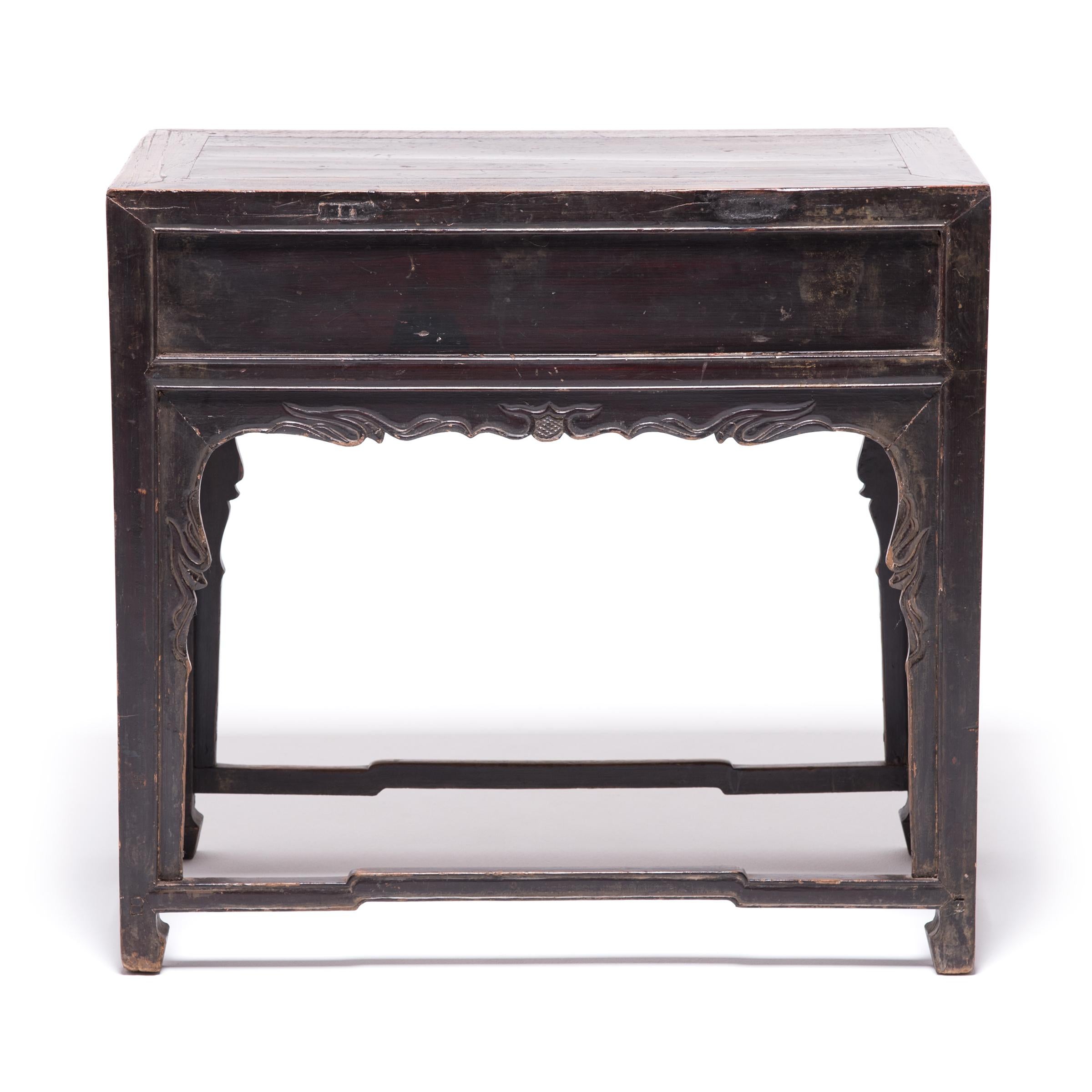 Qing Chinese Two-Drawer Table, c. 1850 For Sale