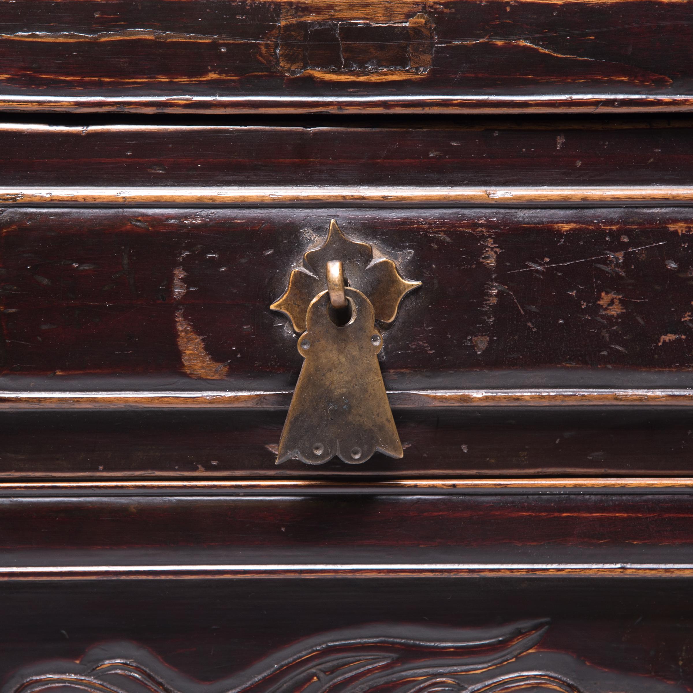 Orme Table chinoise à deux tiroirs, vers 1850 en vente