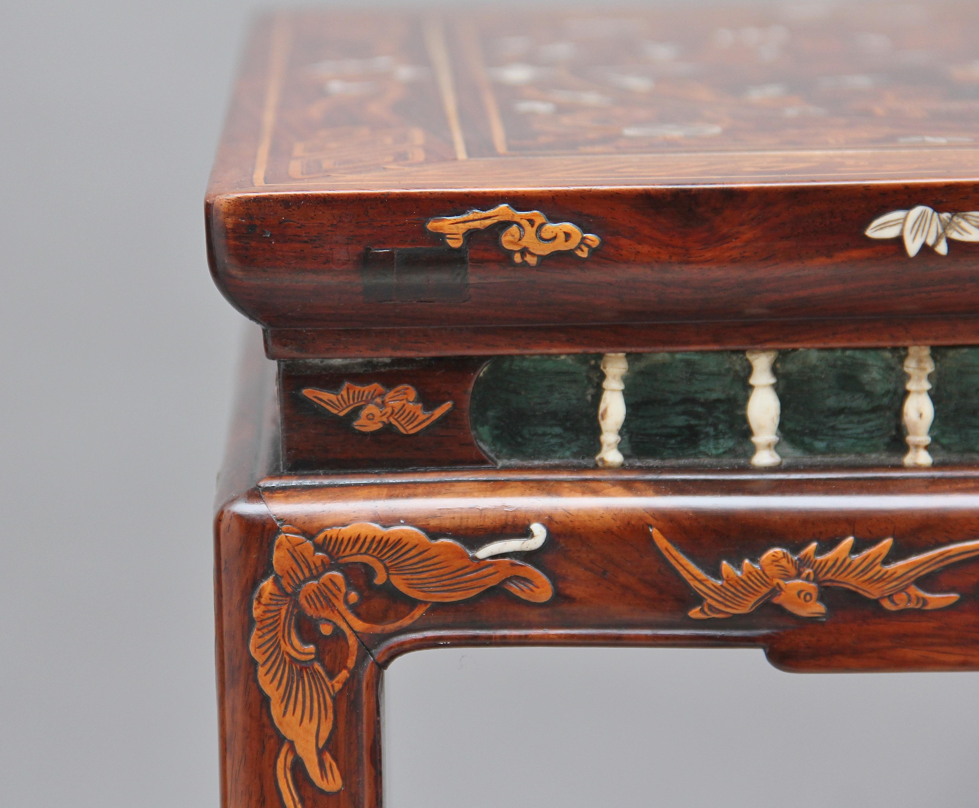 19th Century Chinese Two-Tier Inlaid Occasional Table 7
