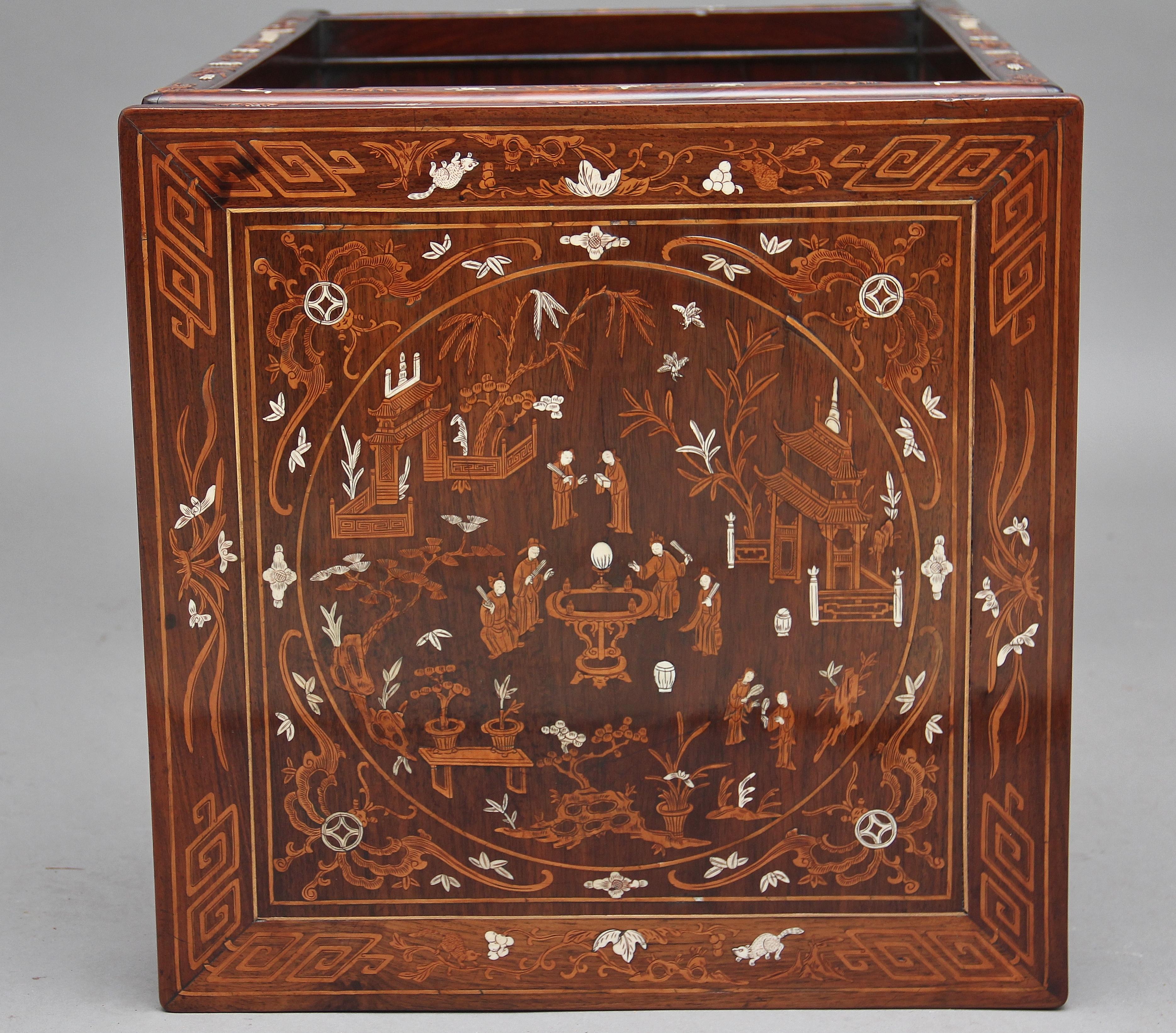 19th Century Chinese Two-Tier Inlaid Occasional Table 2