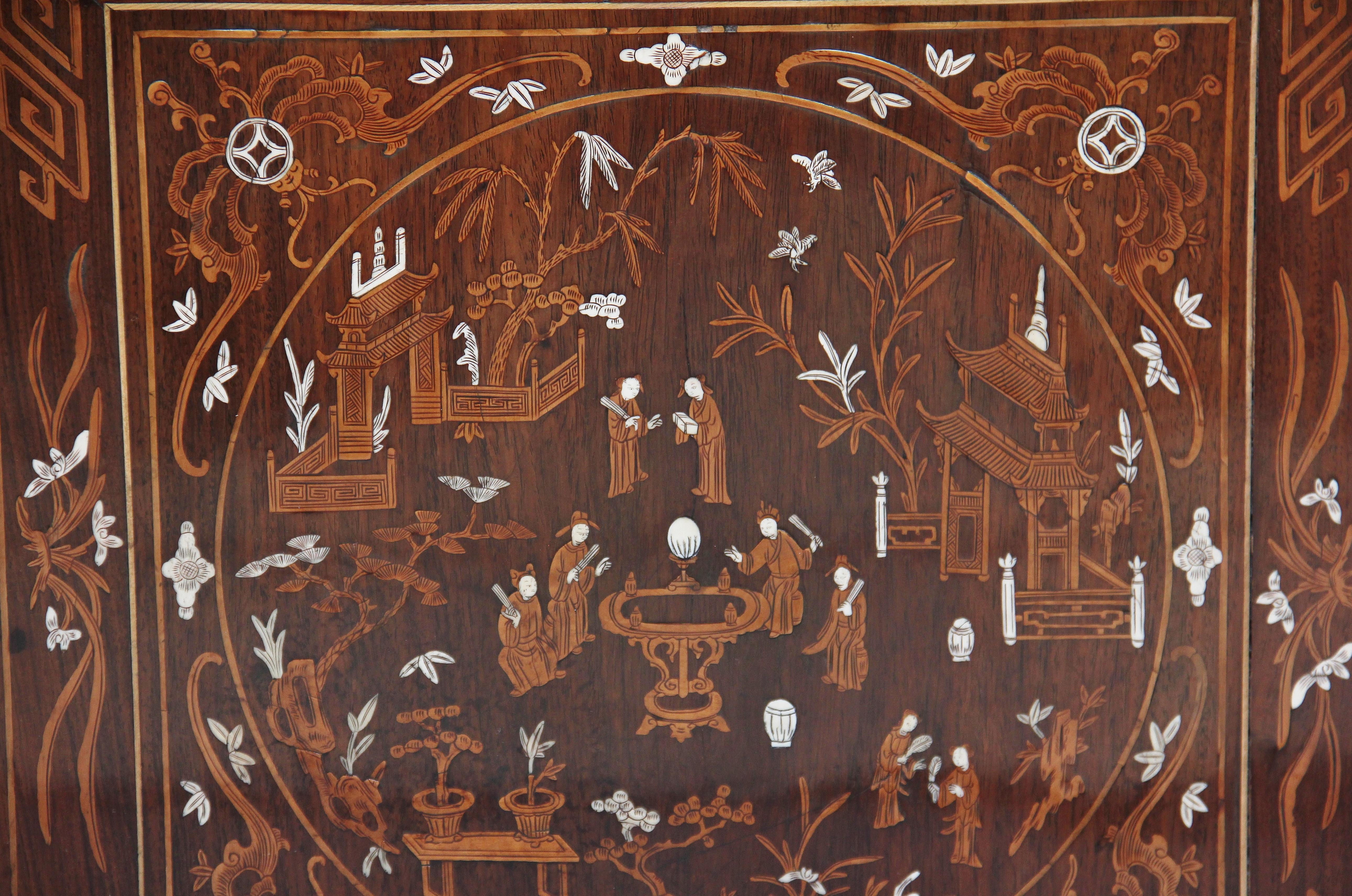 19th Century Chinese Two-Tier Inlaid Occasional Table 3