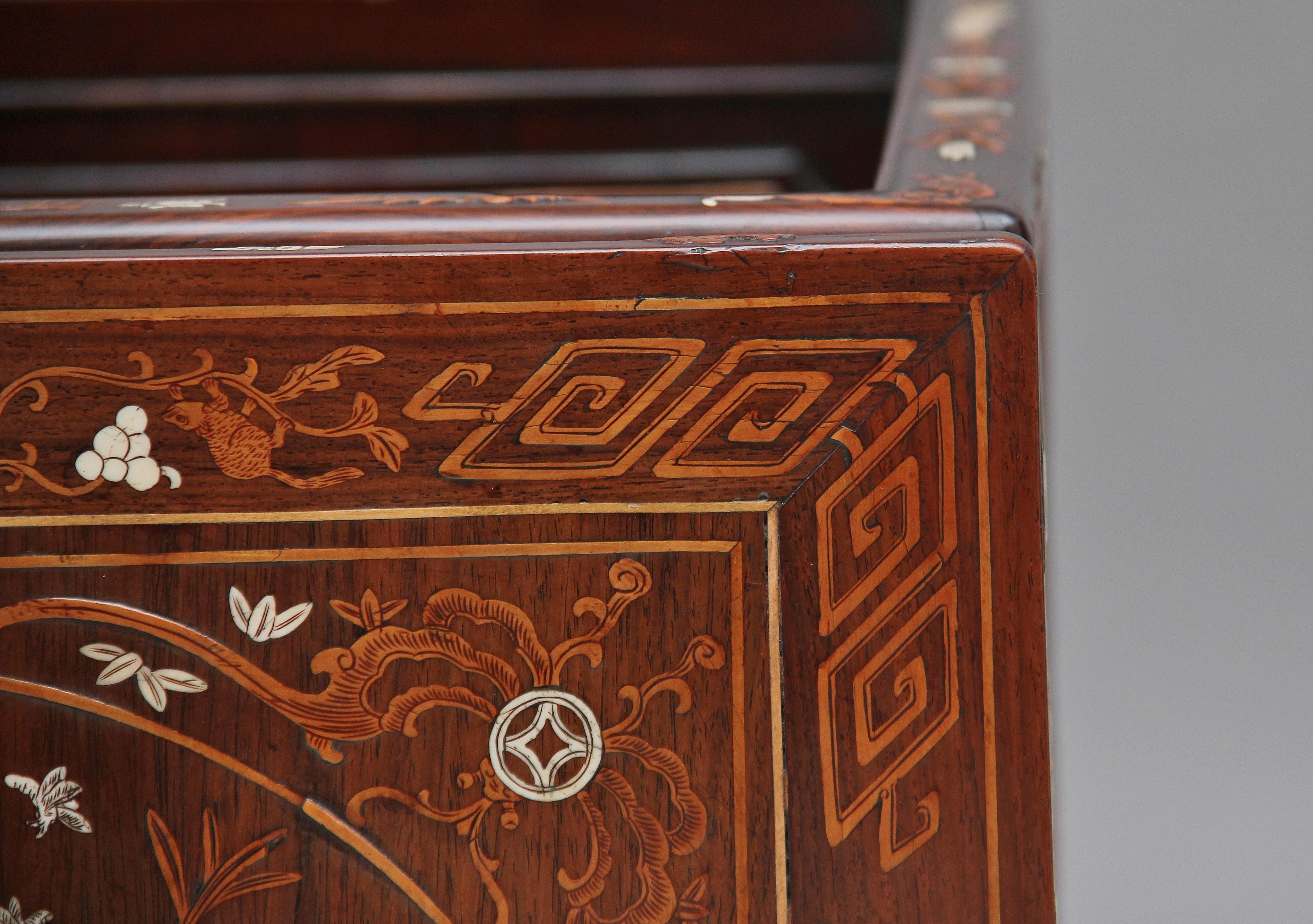 19th Century Chinese Two-Tier Inlaid Occasional Table 4