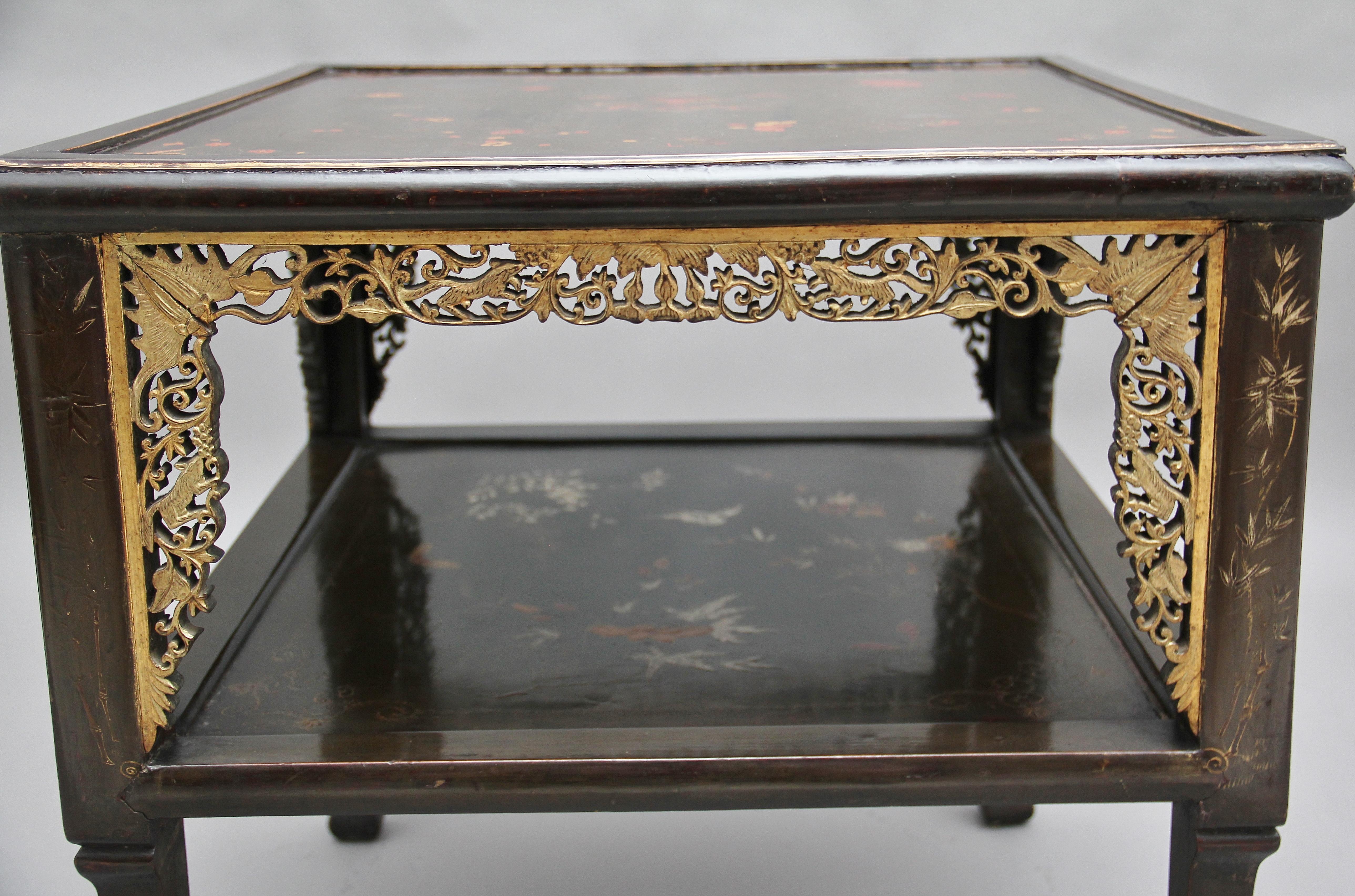 19th Century Chinese Two-Tier Occasional Table 4