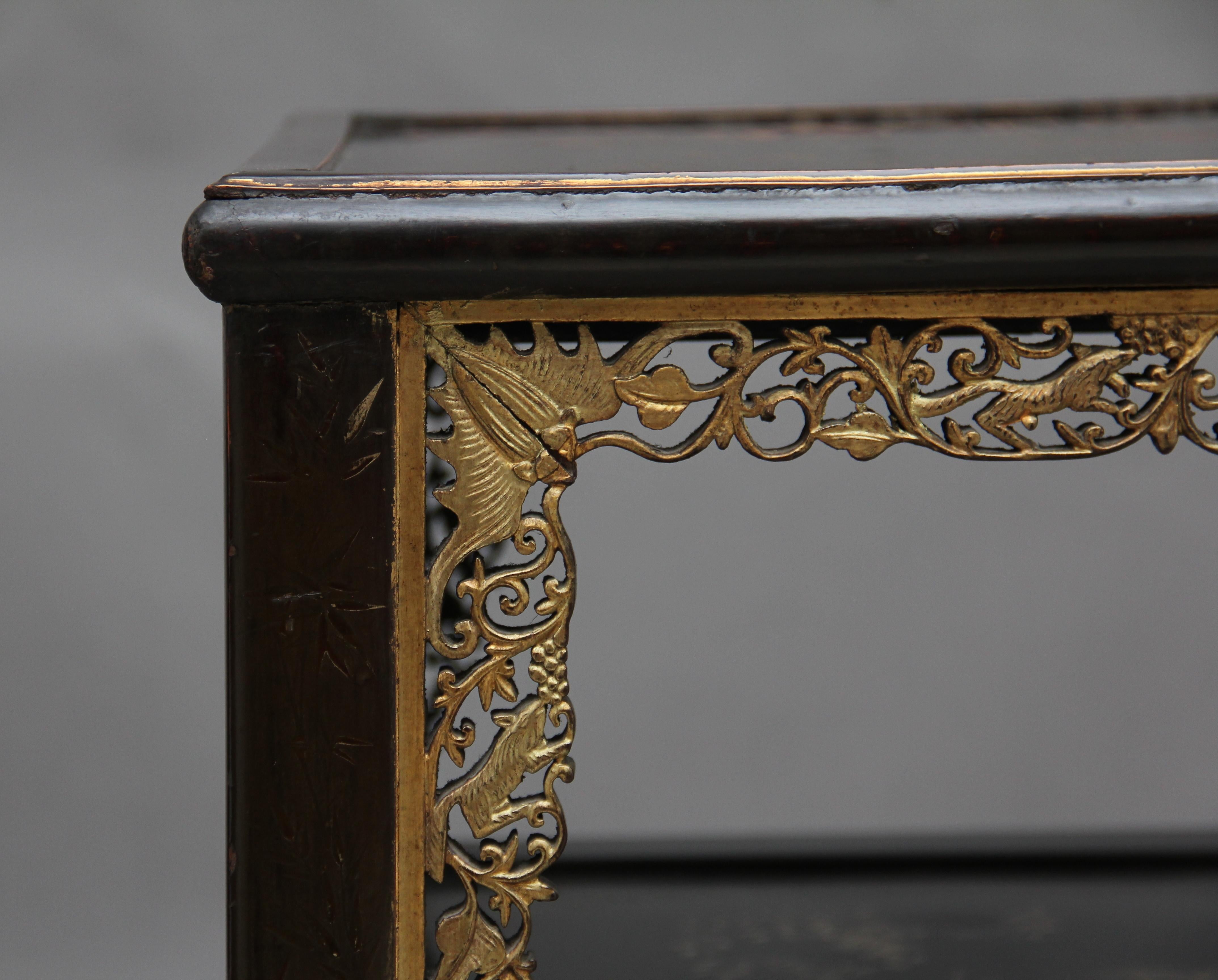 19th Century Chinese Two-Tier Occasional Table 5