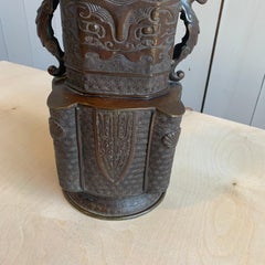 19th Century Chinese Urn In Bronze, Mounted As A Table Lamp