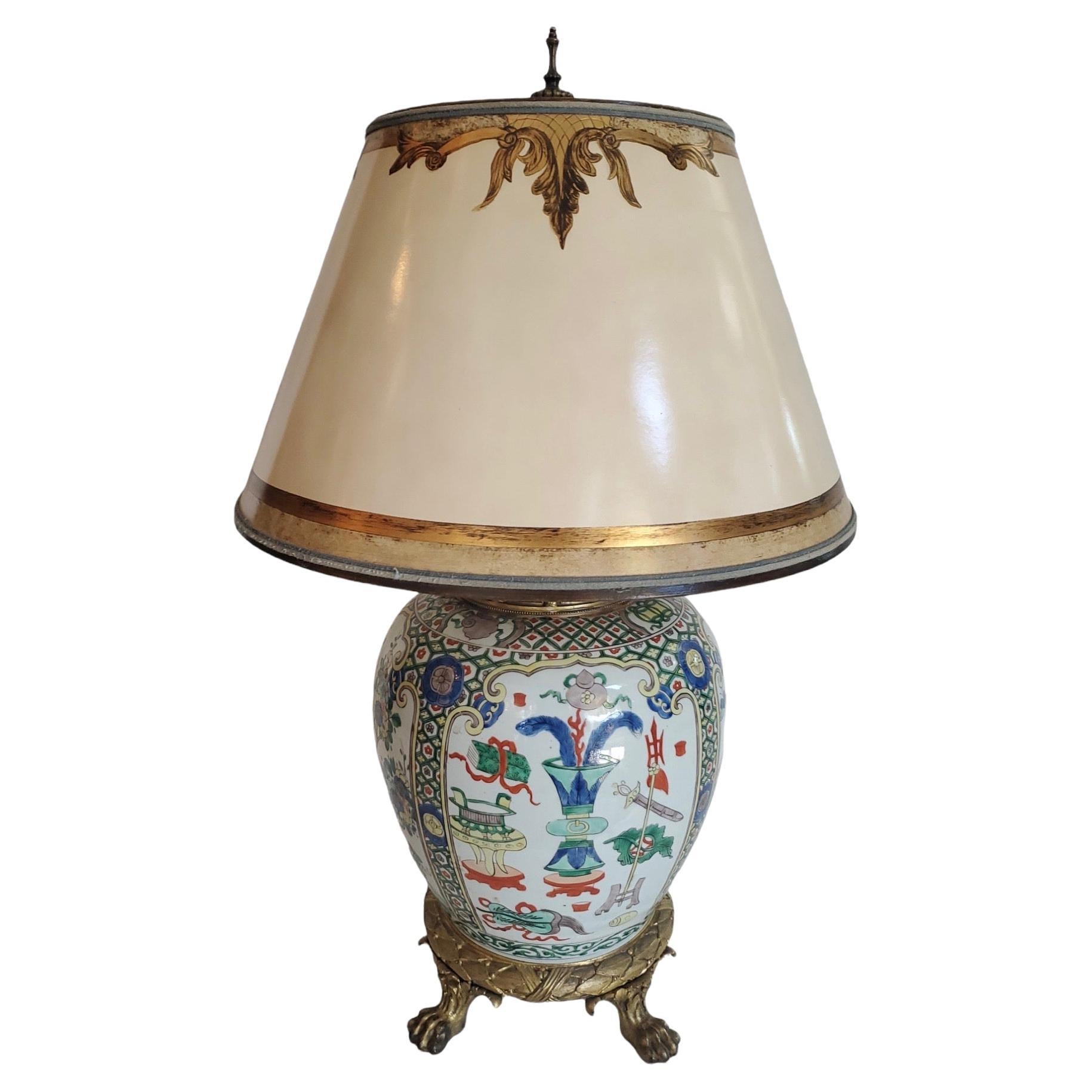 19th Century Chinese Urn Lamp For Sale