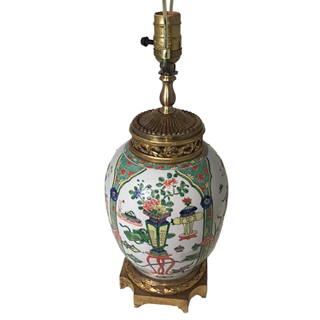 Chinesische Vase aus dem 19. Jahrhundert als Lampe im Zustand „Gut“ im Angebot in Dallas, TX
