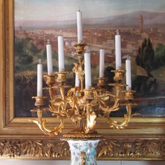 19th Century Chinese Vase Candelabra with French Napoleon III Ormolu Mounts