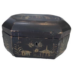 Antique 19th Century Chinese Victorian Tea Caddy