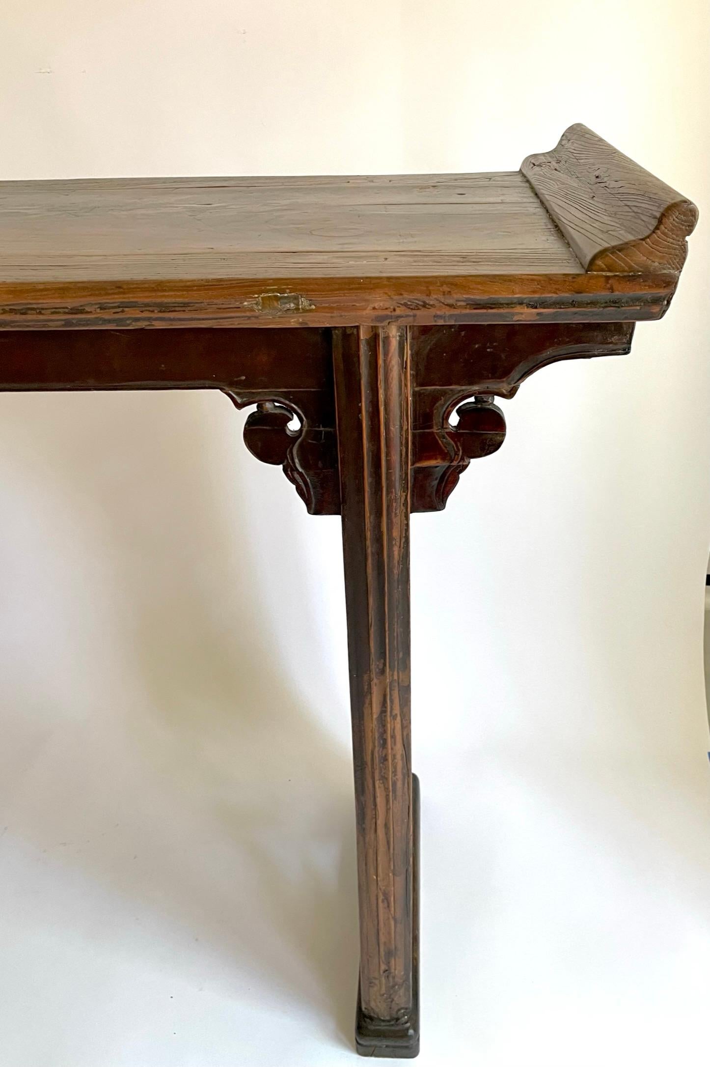 19th Century Chinese Walnut Altar 'Hetao Mu' Table For Sale 16