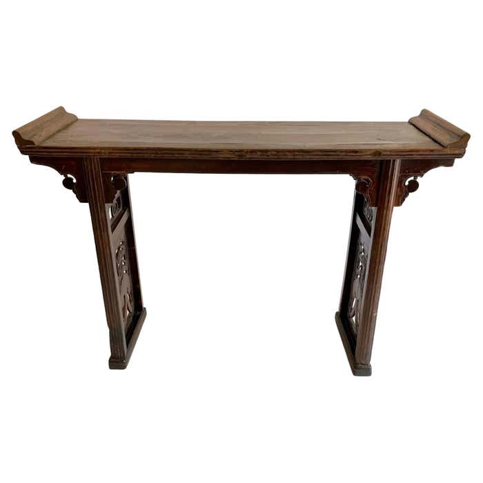 Mu Table 19th Century Chinese Walnut Altar 'Hetao Mu' Table For Sale at 1stDibs ...