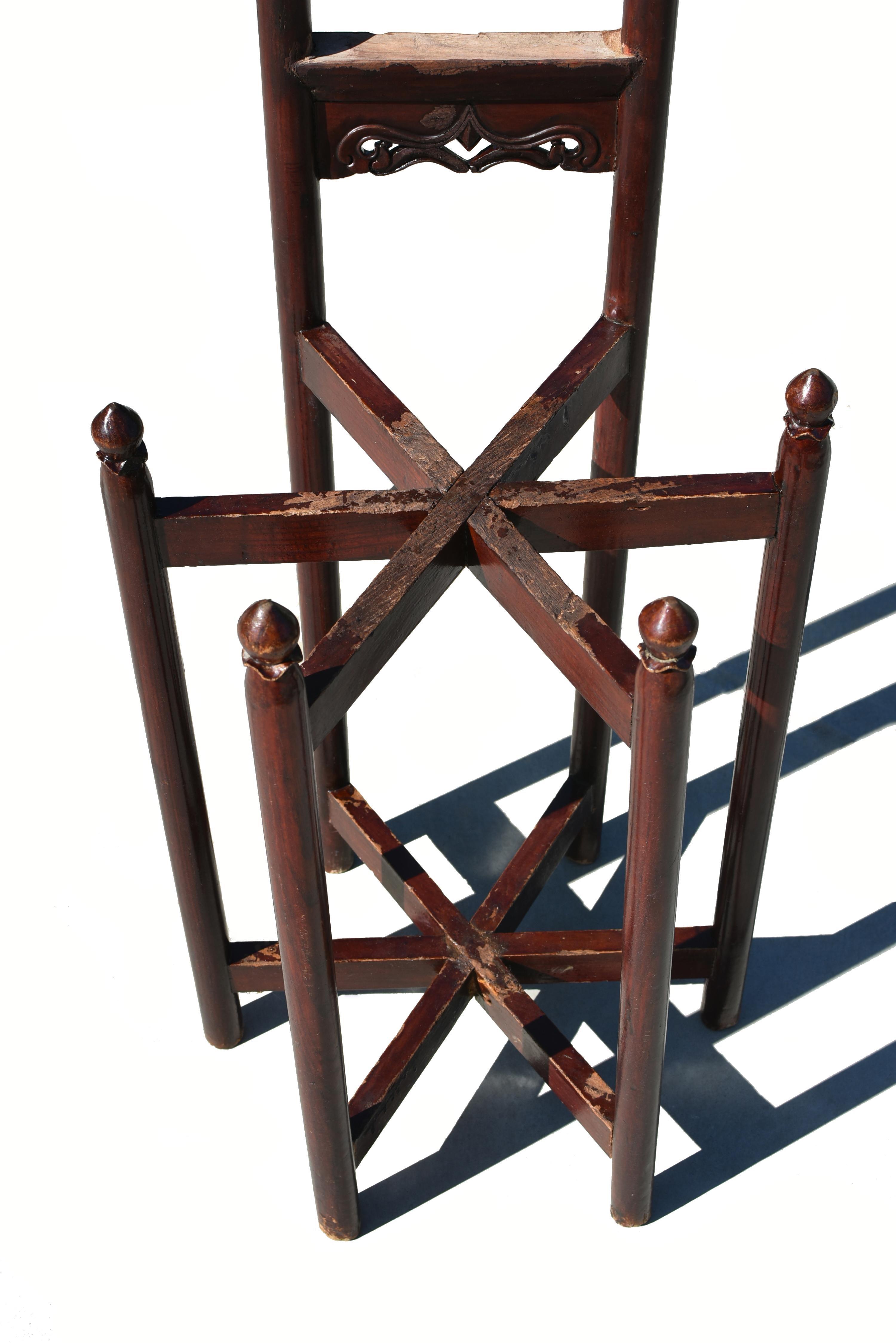 19th Century Chinese Washstand Plant Stand For Sale 7