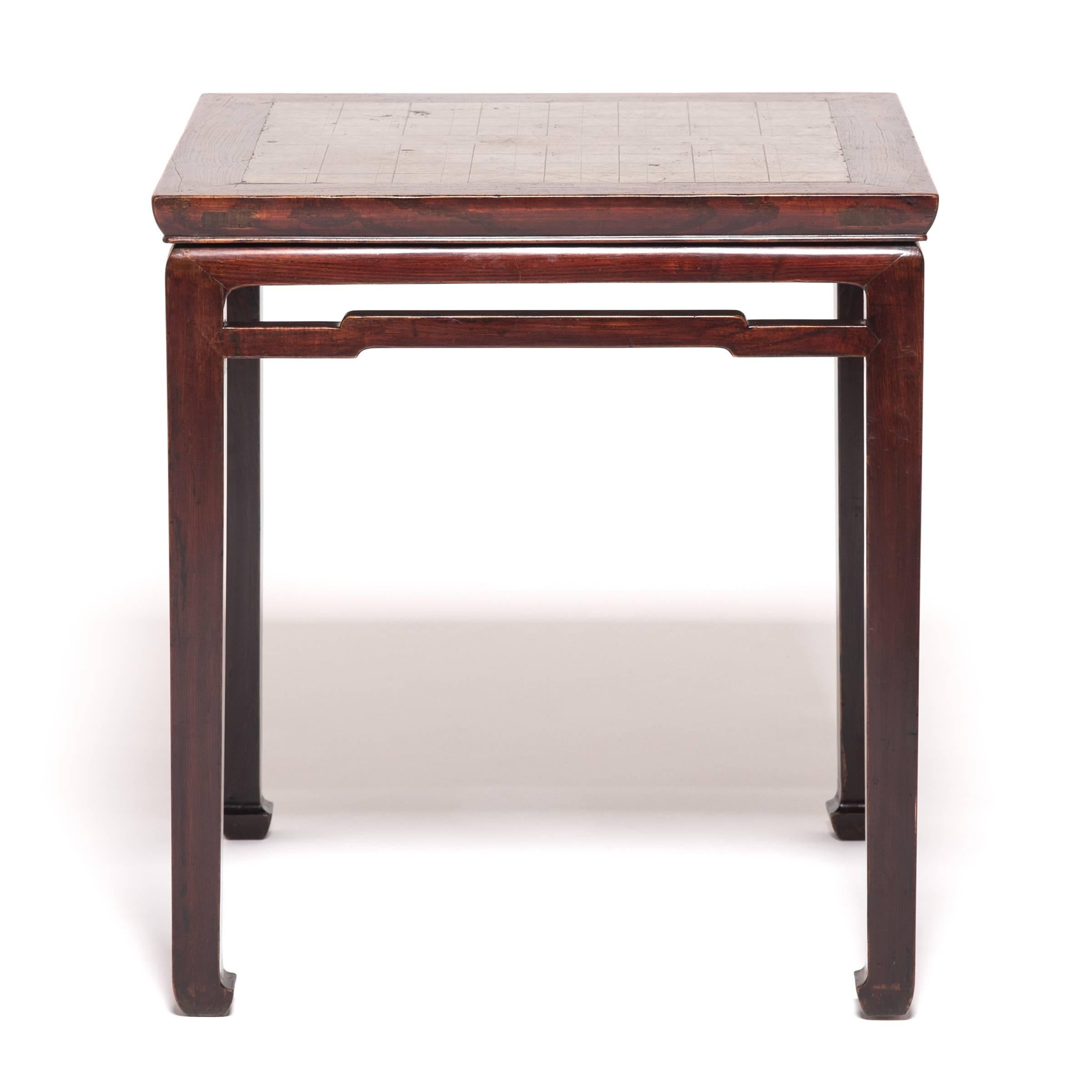Mesa cuadrada china Weiqi, c. 1850 Chino en venta
