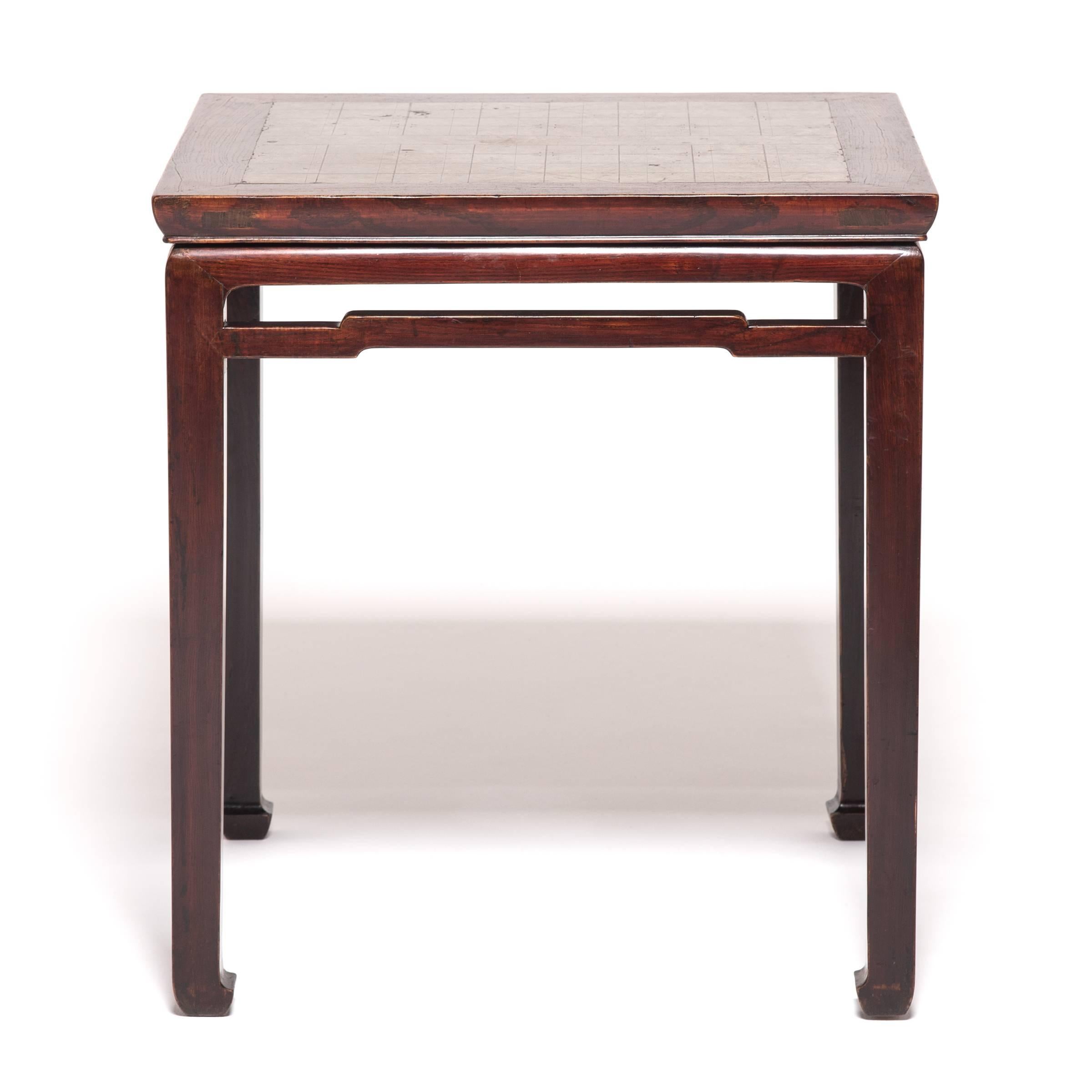 Qing Chinese Square Weiqi Table, c. 1850 For Sale