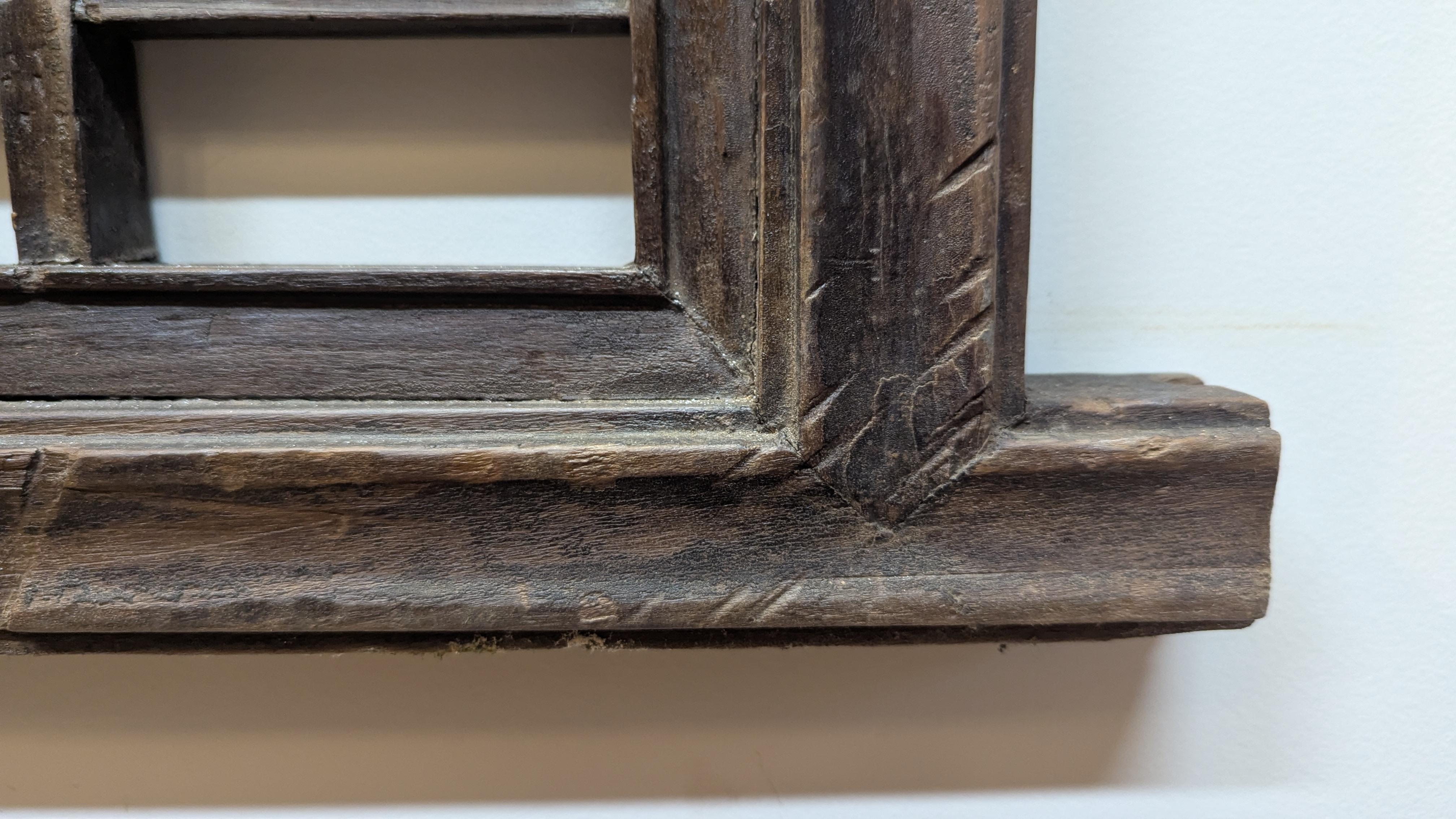 Cipresso Paravento cinese del XIX secolo con pannello a reticolo in vendita