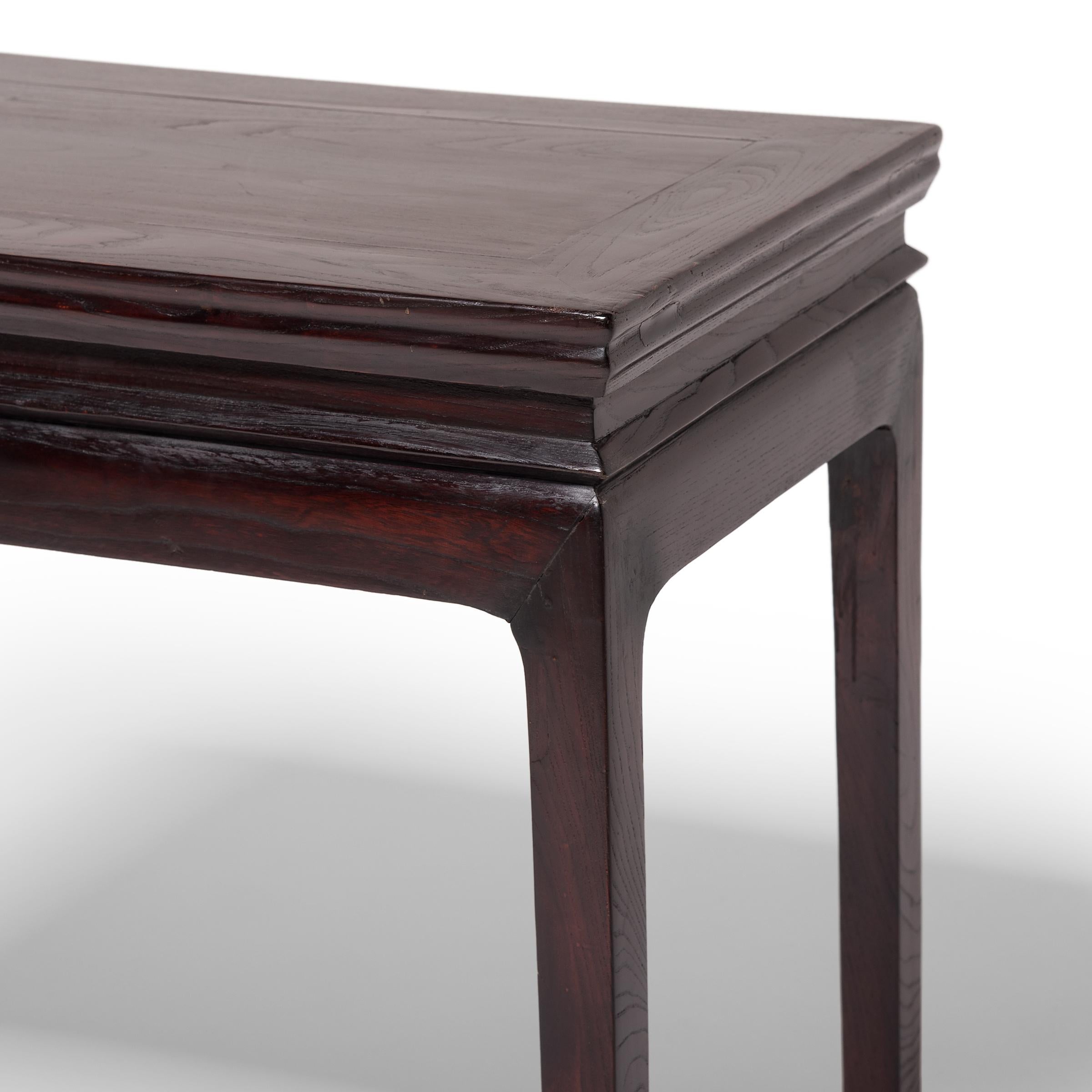Elm Chinese Waisted Wine Table, c. 1850