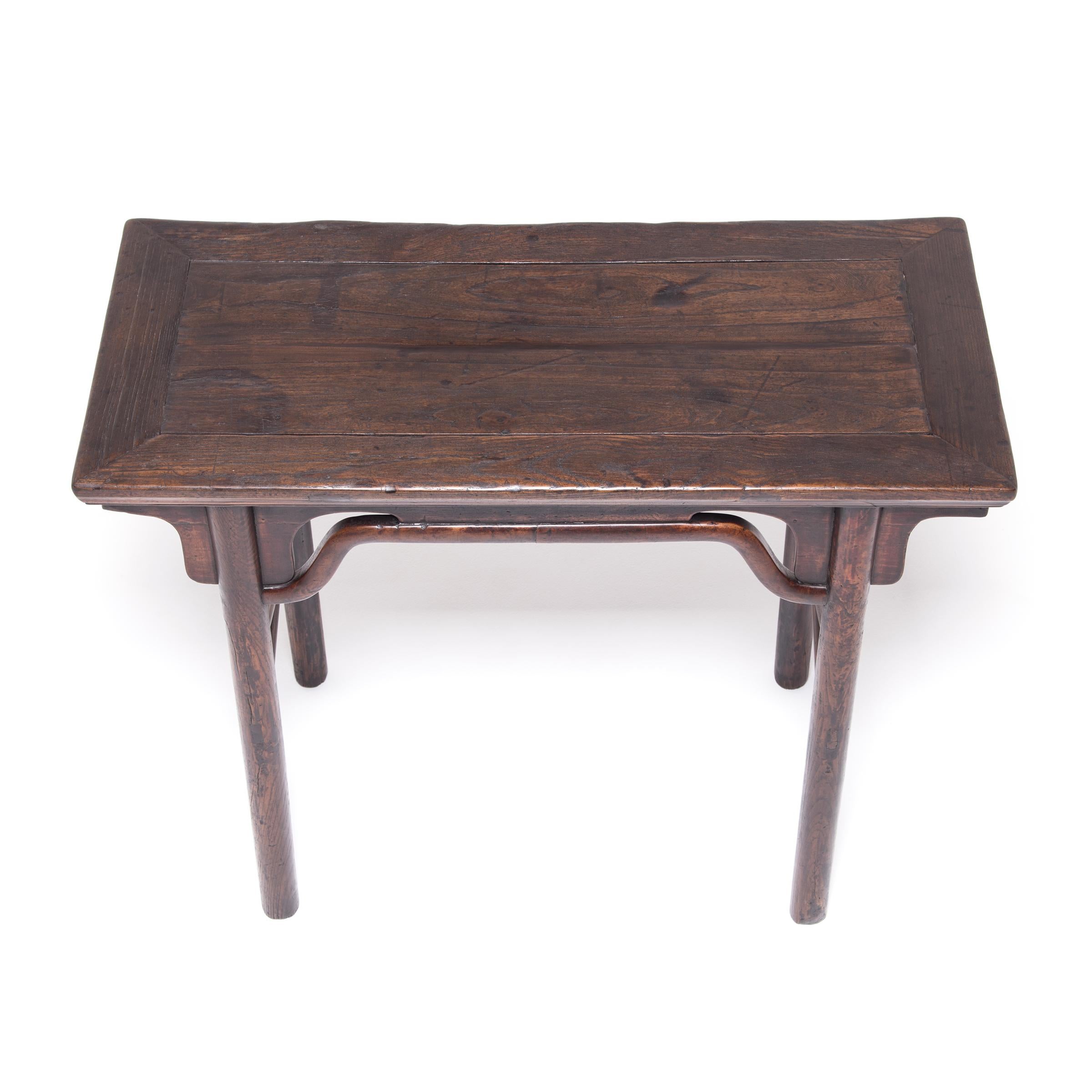19th Century Chinese Wine Table with Crossed Stretchers, c. 1850 For Sale