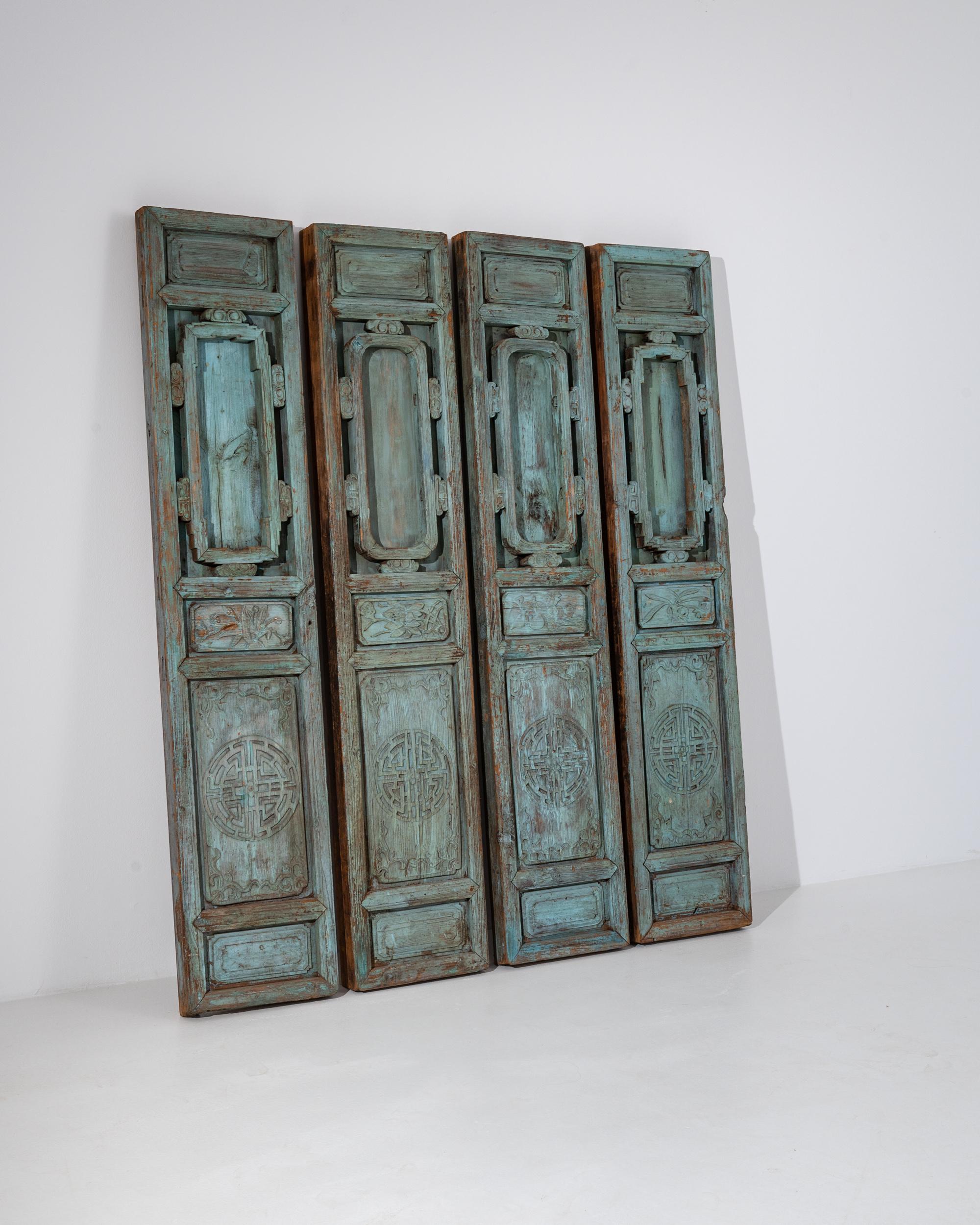 19th Century, Chinese Wooden Doors, Set of Four In Good Condition In High Point, NC