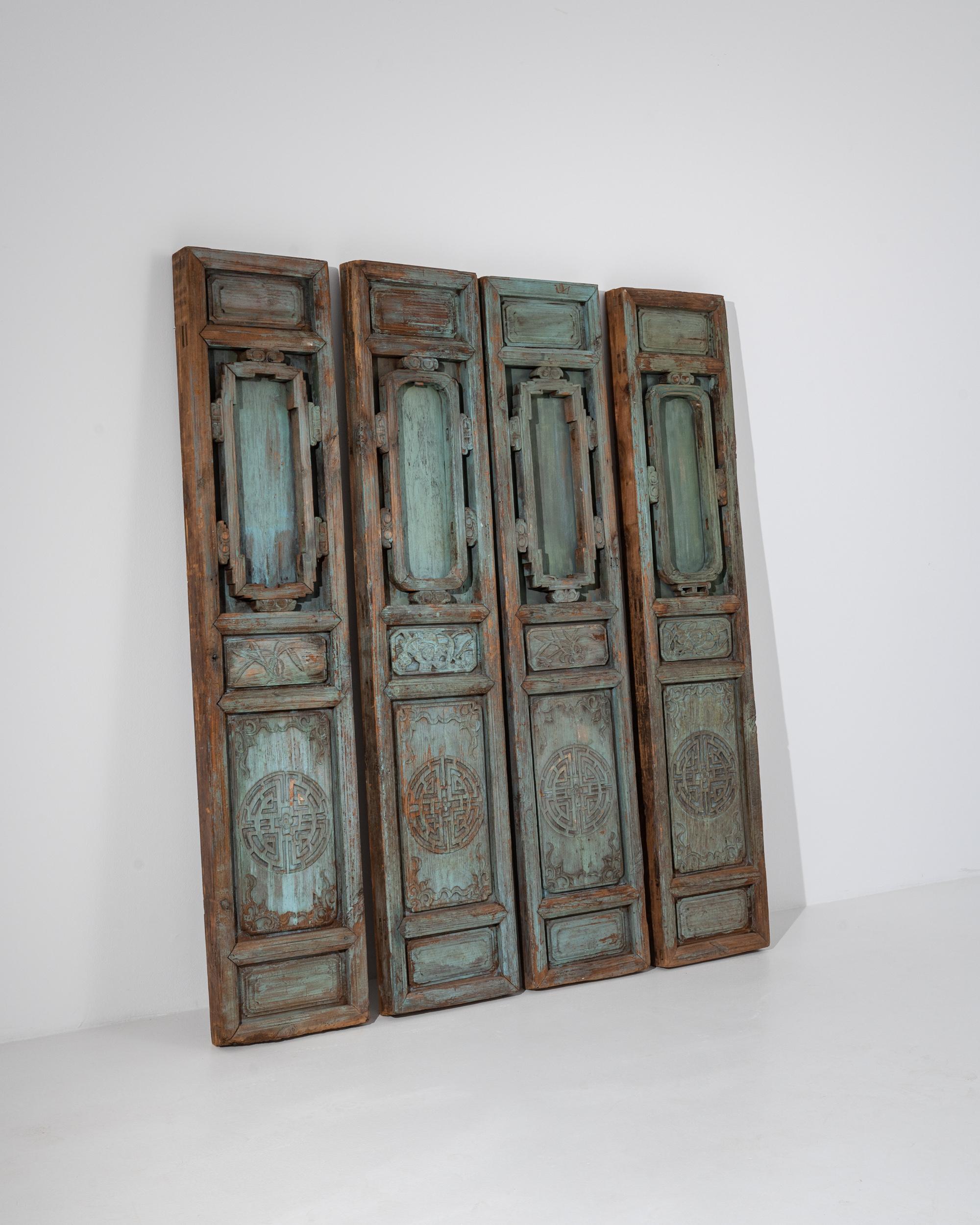 19th Century Chinese Wooden Doors, Set of Four In Good Condition In High Point, NC