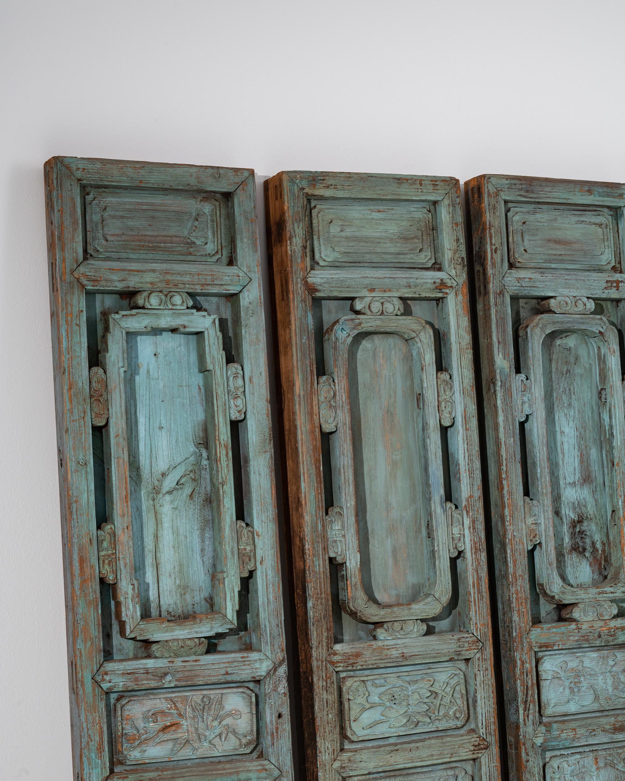19th Century, Chinese Wooden Doors, Set of Four 1