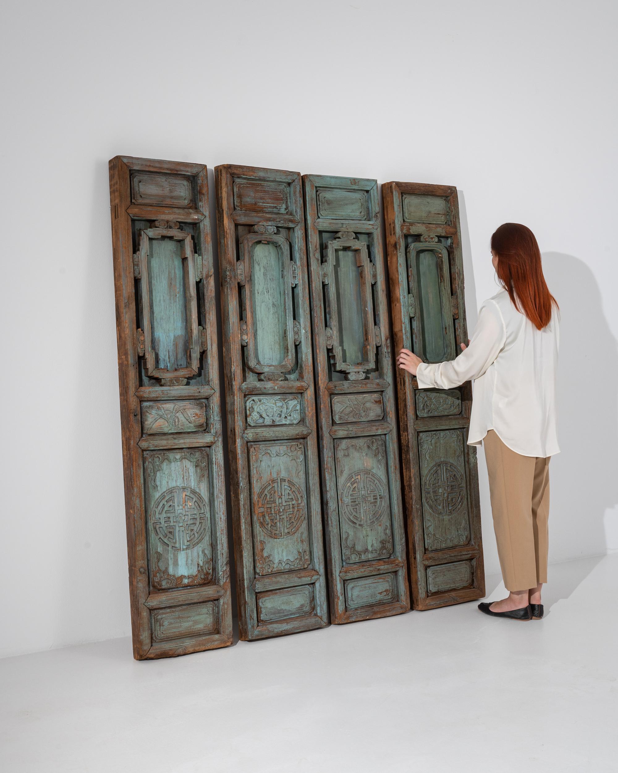 19th Century Chinese Wooden Doors, Set of Four 1
