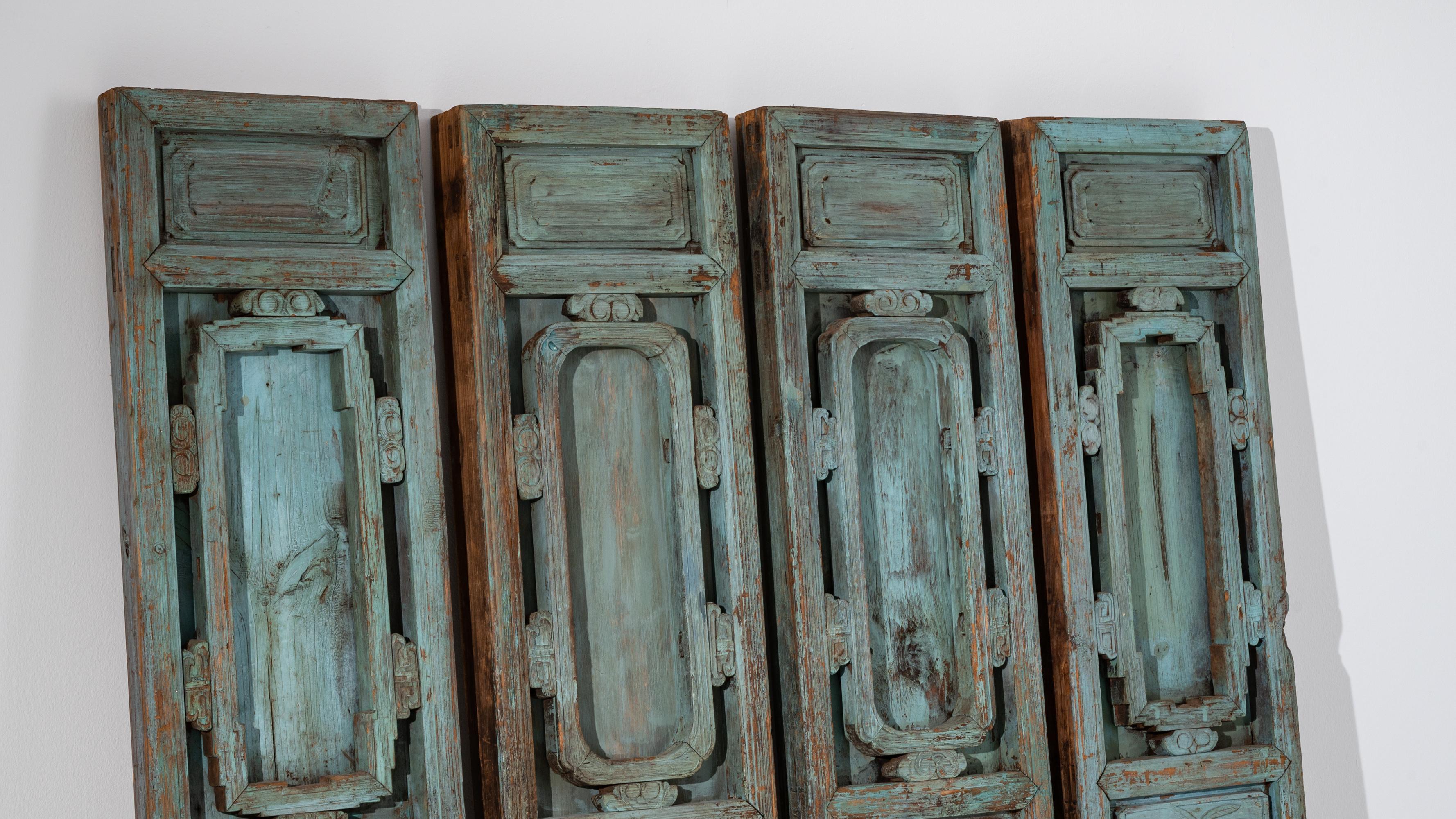 19th Century, Chinese Wooden Doors, Set of Four 2