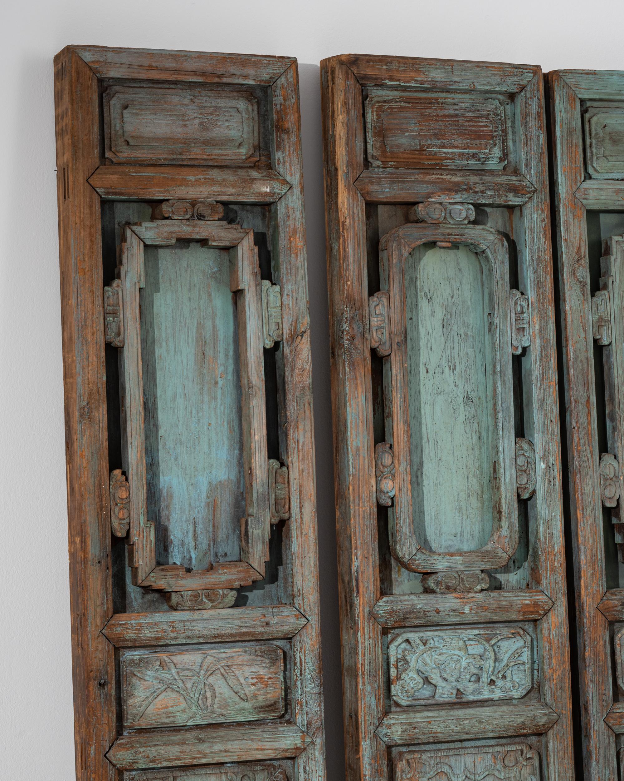 19th Century Chinese Wooden Doors, Set of Four 2