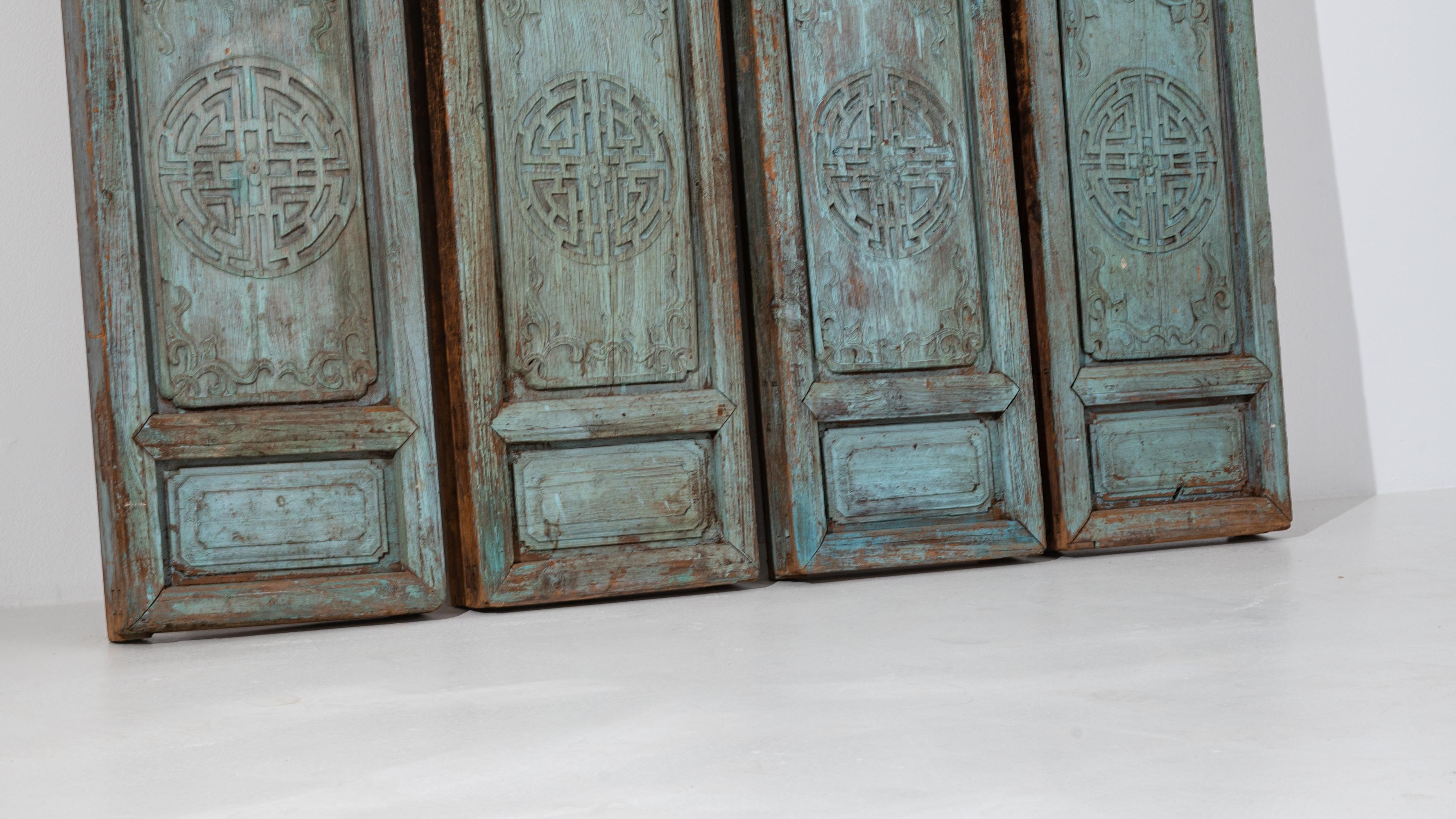19th Century, Chinese Wooden Doors, Set of Four 3