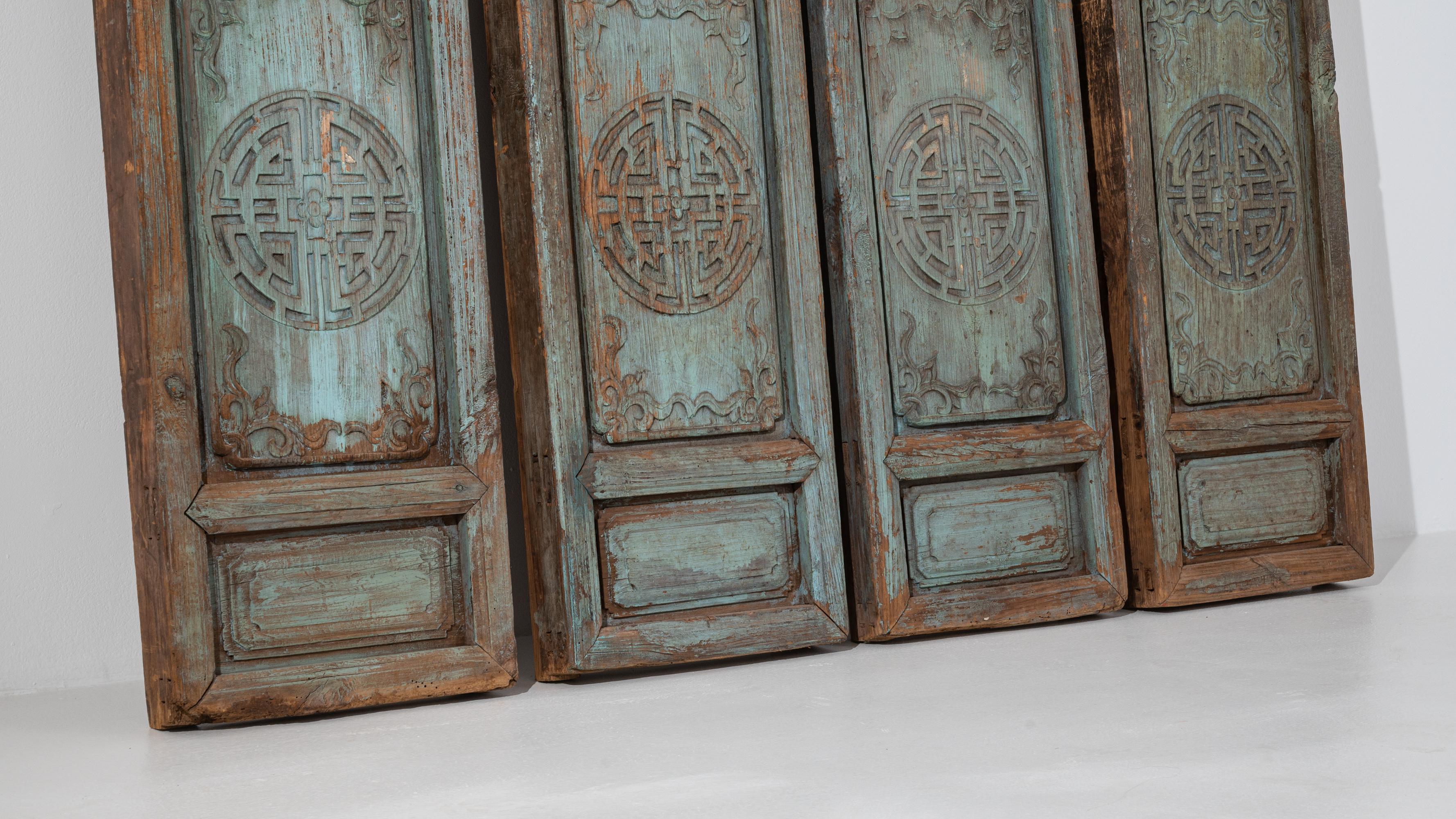 19th Century Chinese Wooden Doors, Set of Four 4