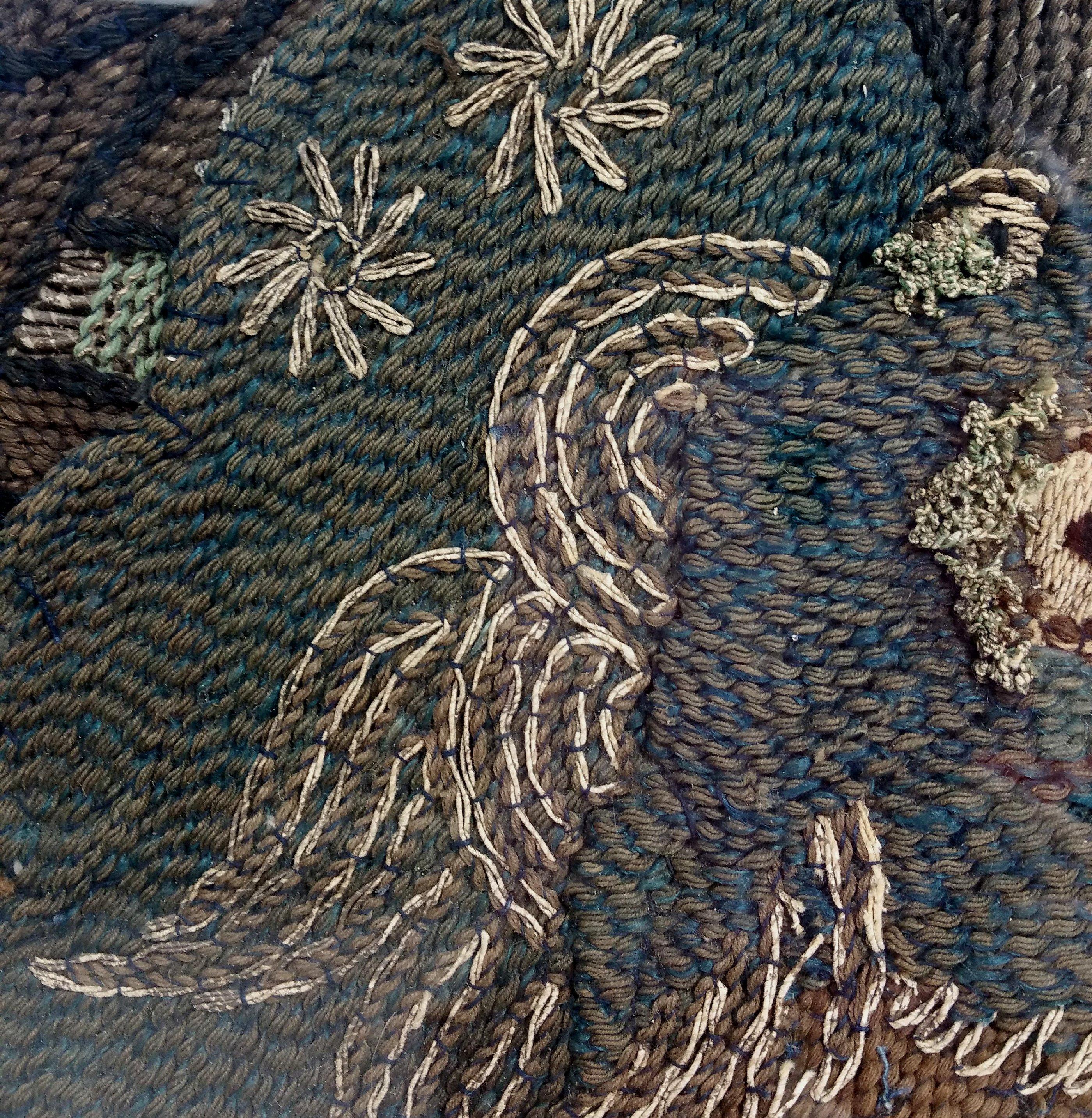 19th Century Chinese Wool Work Picture 1