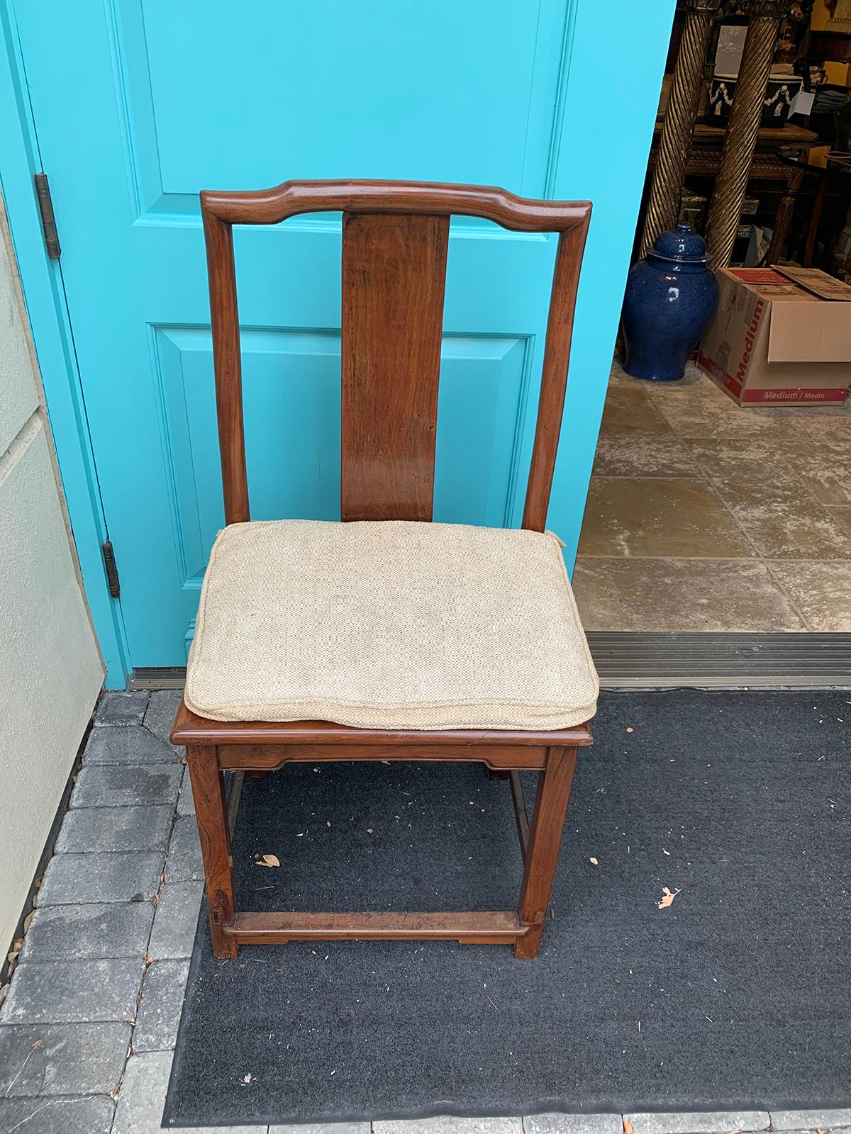 19th Century Chinese Yoke Back Side Chair 7