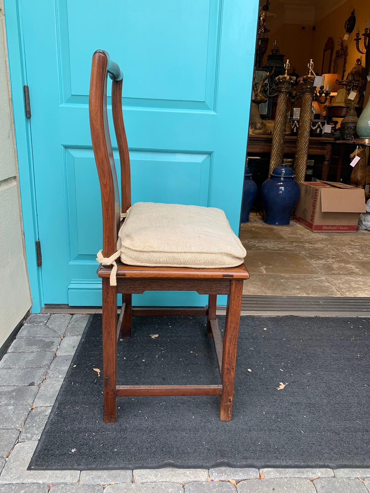 Wood 19th Century Chinese Yoke Back Side Chair