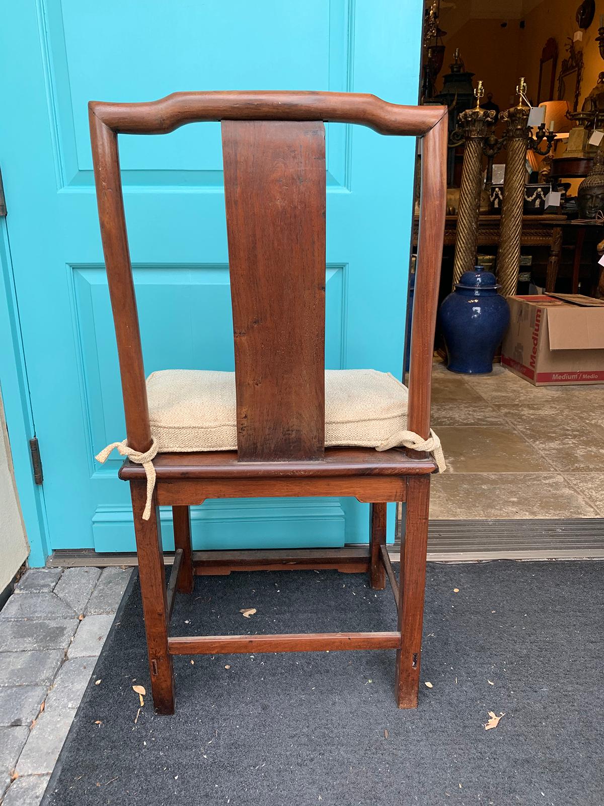 19th Century Chinese Yoke Back Side Chair 1