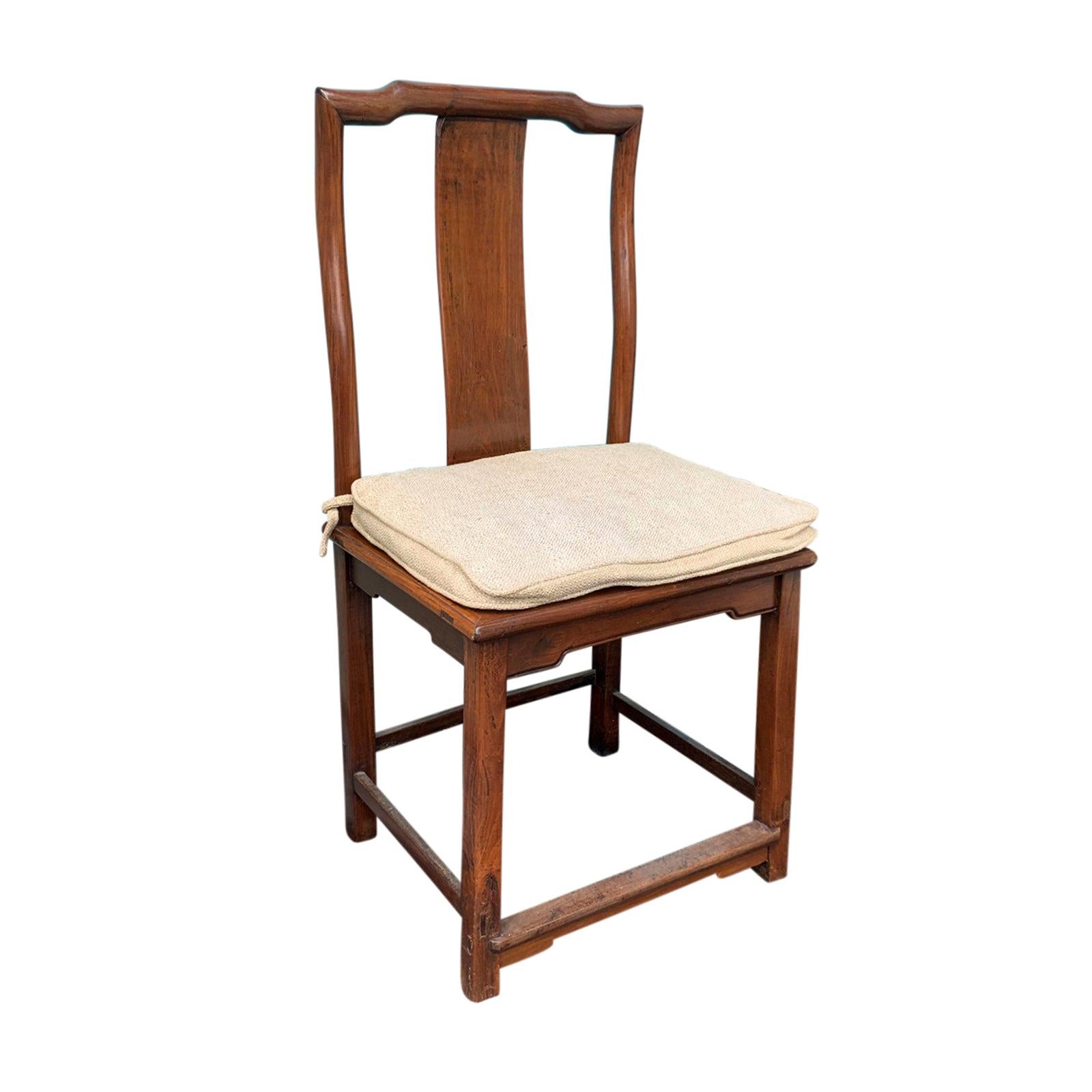 19th Century Chinese Yoke Back Side Chair